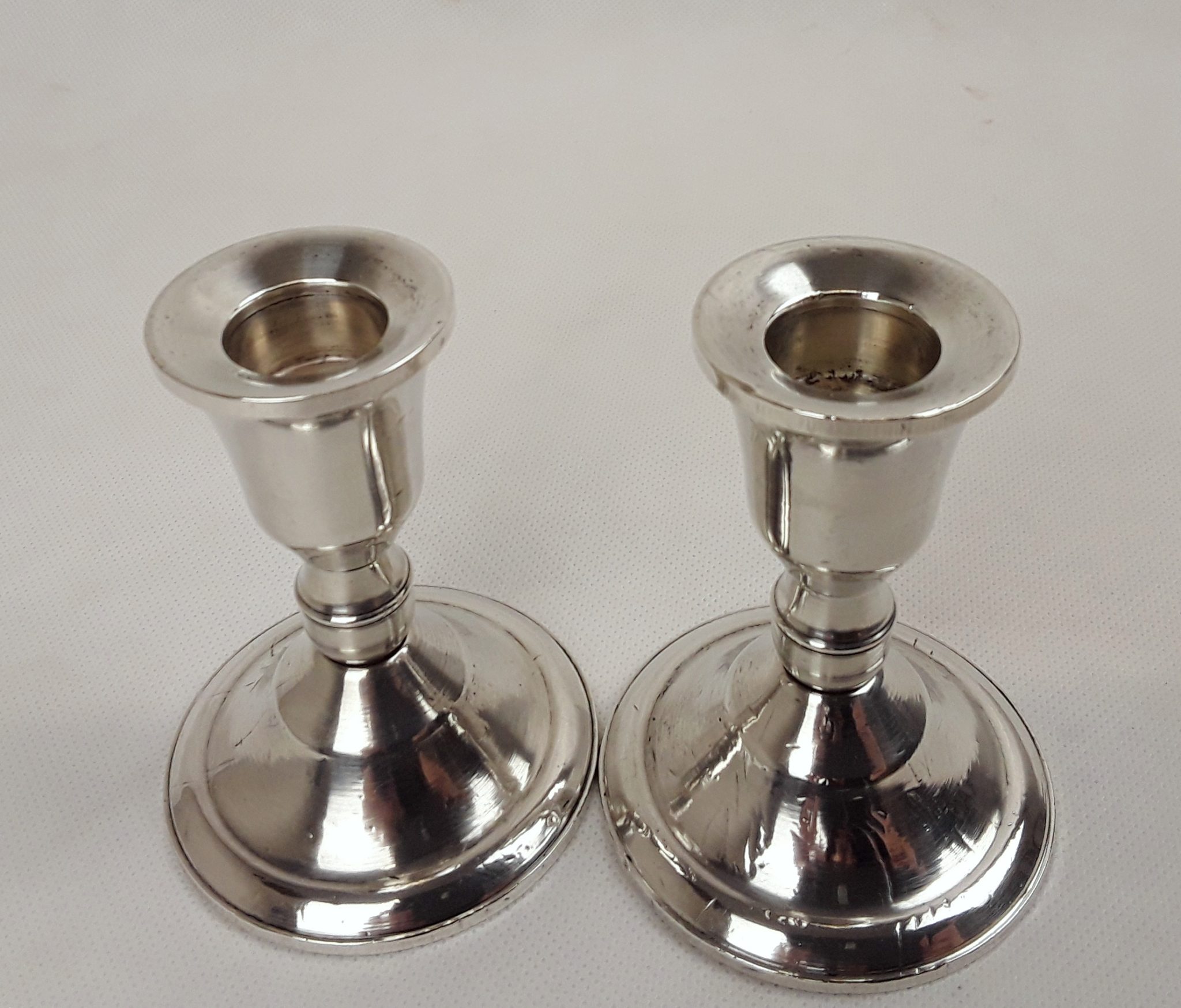 Pair Of Sterling Silver USA Duchin Creation Candlesticks - Sally Antiques