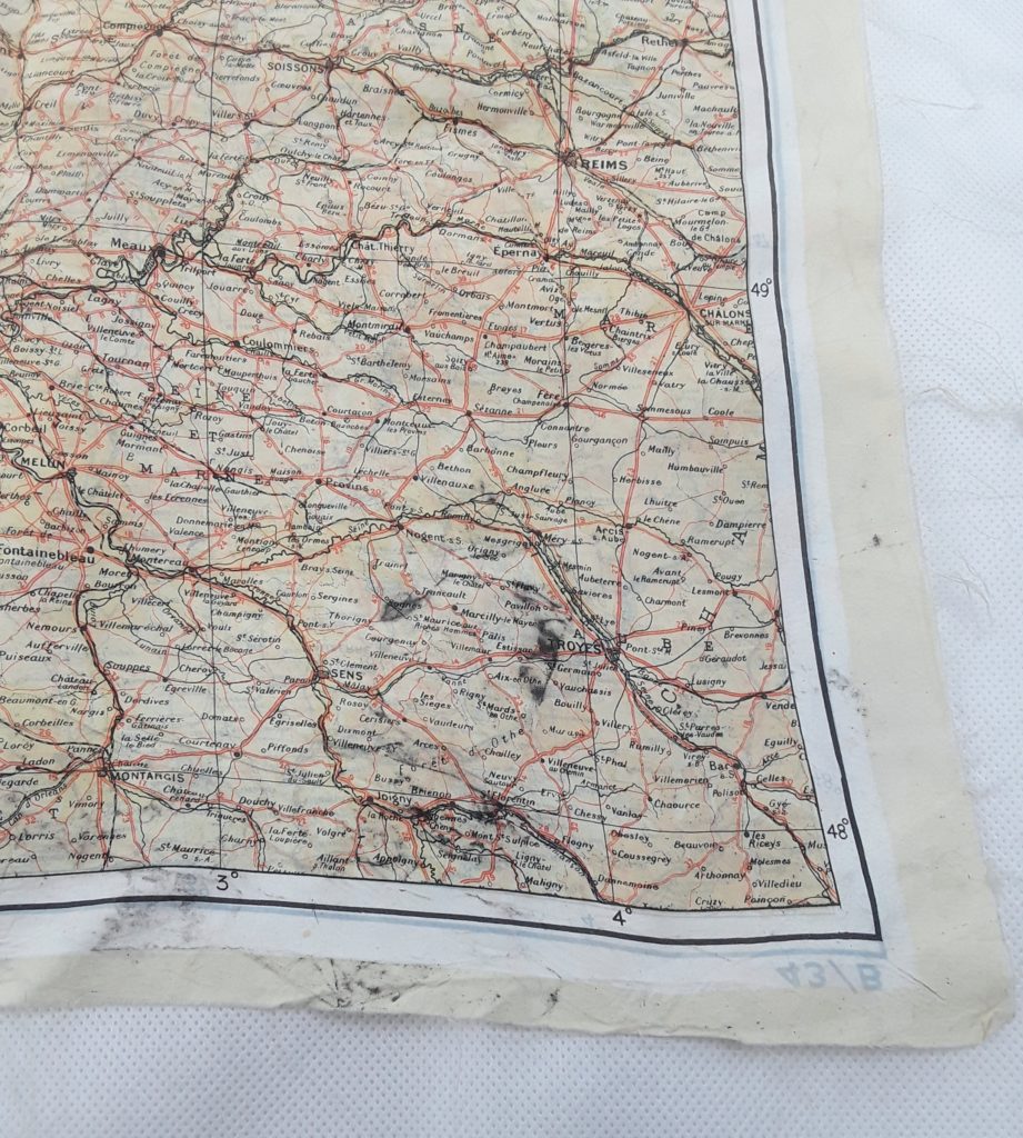 WW2 RAF Silk Escape Map Of Europe - Sally Antiques