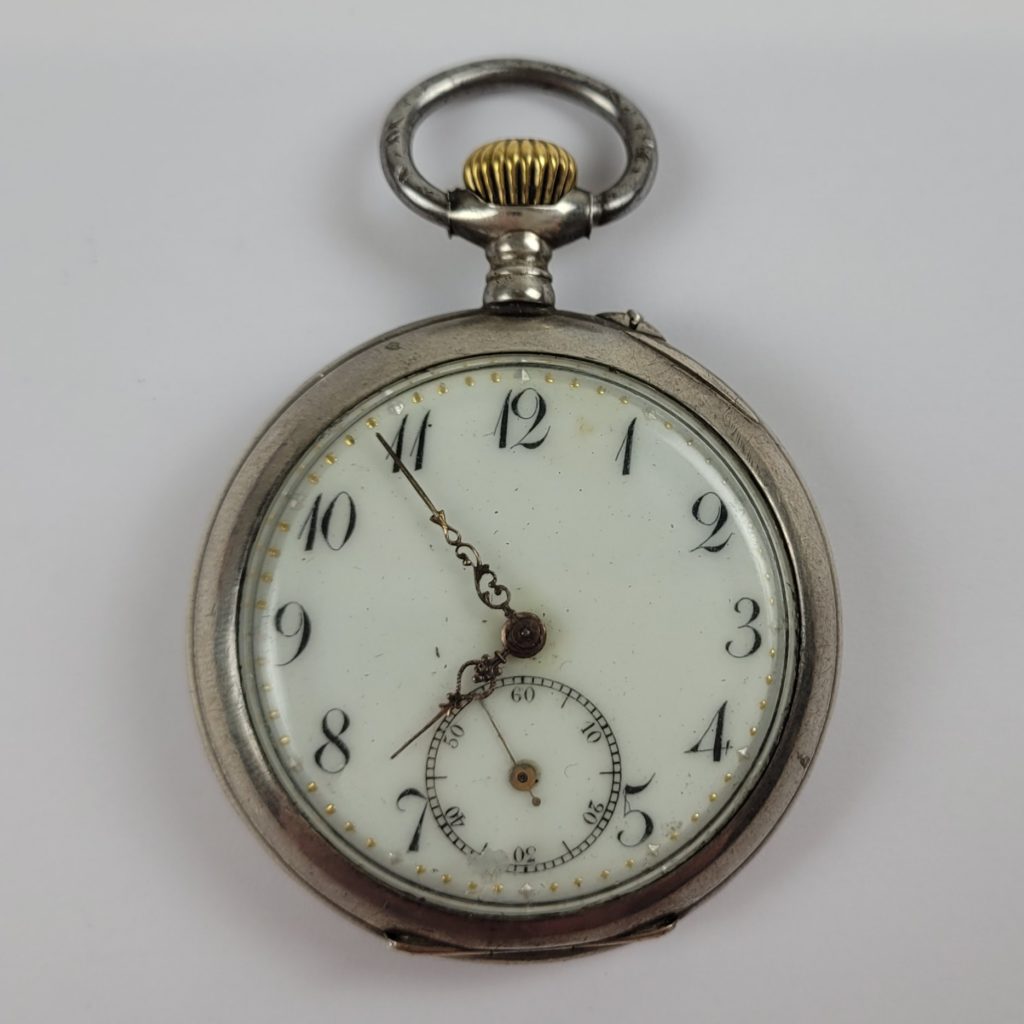 Circa 1910 800 Silver Pocket Watch - Sally Antiques