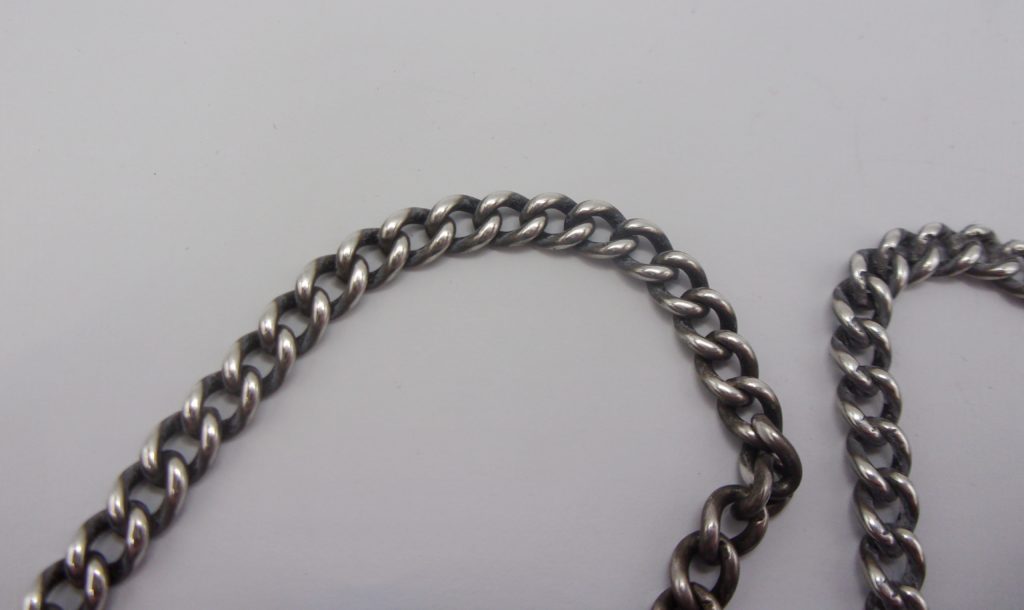 Sterling Silver Double Albert Watch Chain Sally Antiques