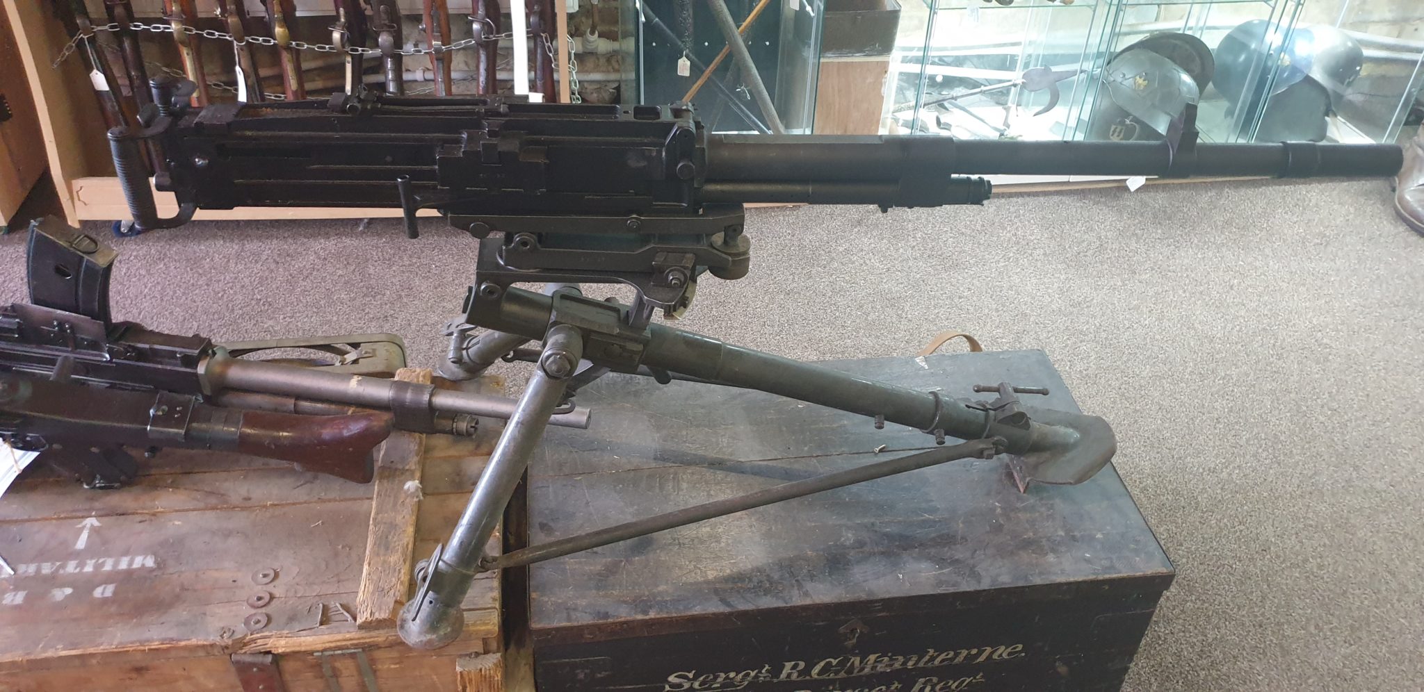 Breda Model 38 Calibre 8mm Heavy Machine Gun and Tripod - Sally Antiques