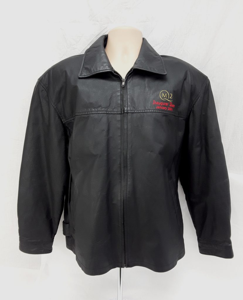 Cunard Queen Mary 2 2004 Cruise Leather Jacket - Sally Antiques