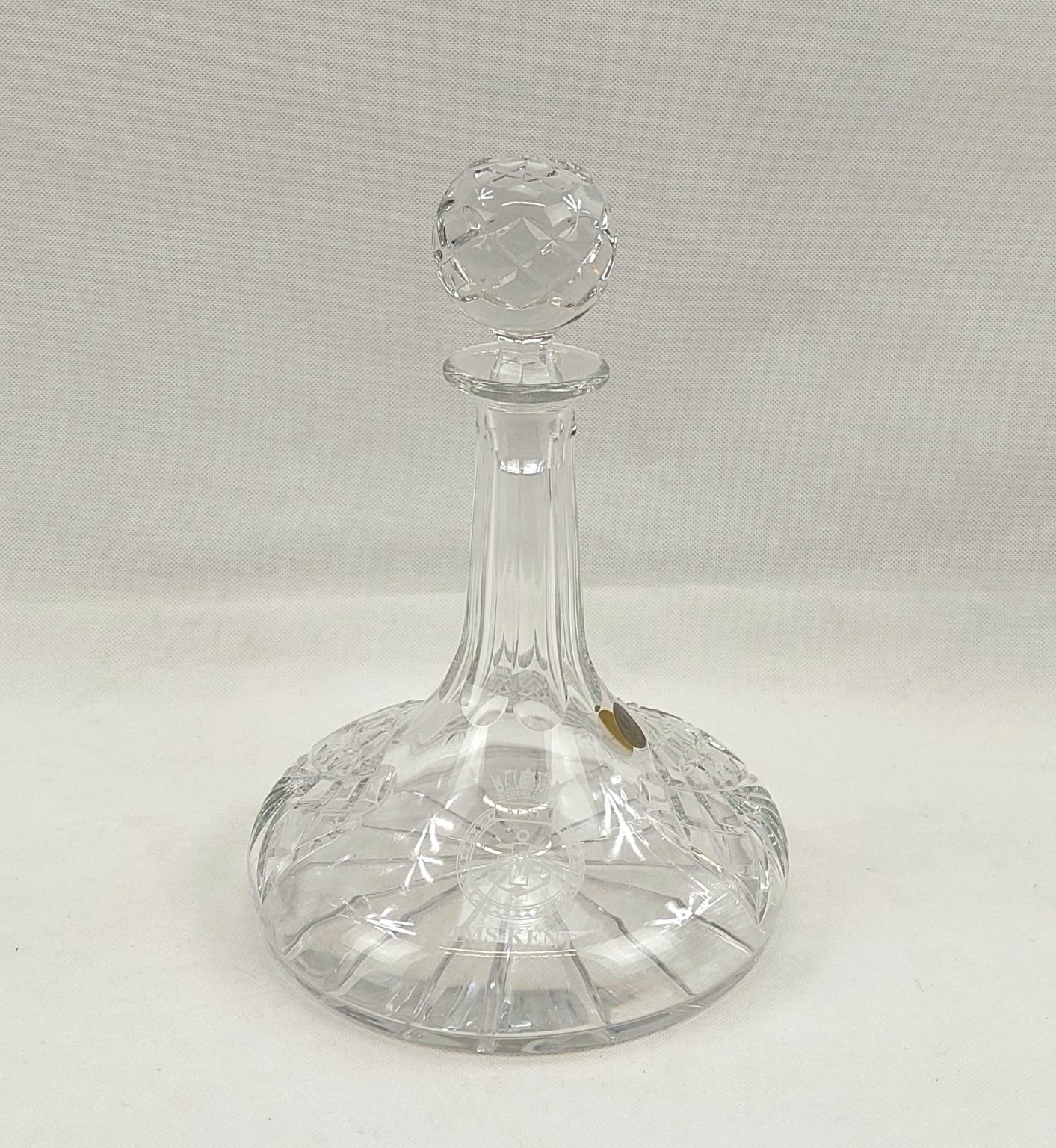 HMS Kent Crested Zawiercie Crystal Cut Glass Ships Decanter - Sally ...