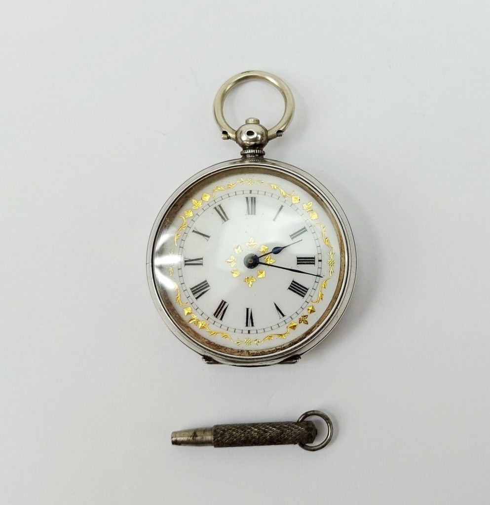 800 Continental Silver Ladies Pocket Watch Sally Antiques