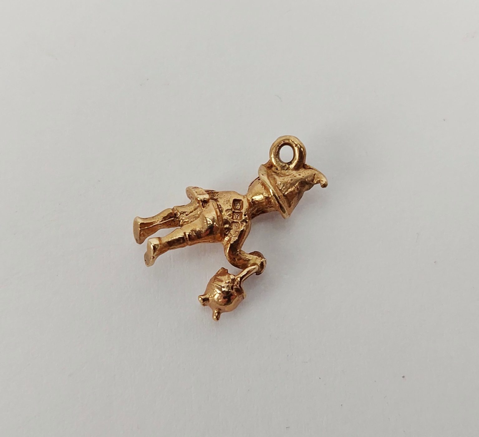 9ct Rose Gold Gnome Pixie Charm Pendant - Sally Antiques