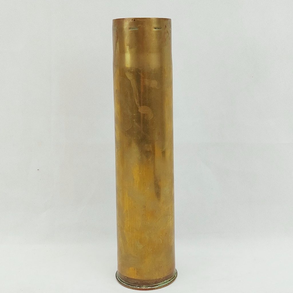 WW2 1943 Dated 75mm M18 Artillery Shell Case - Sally Antiques