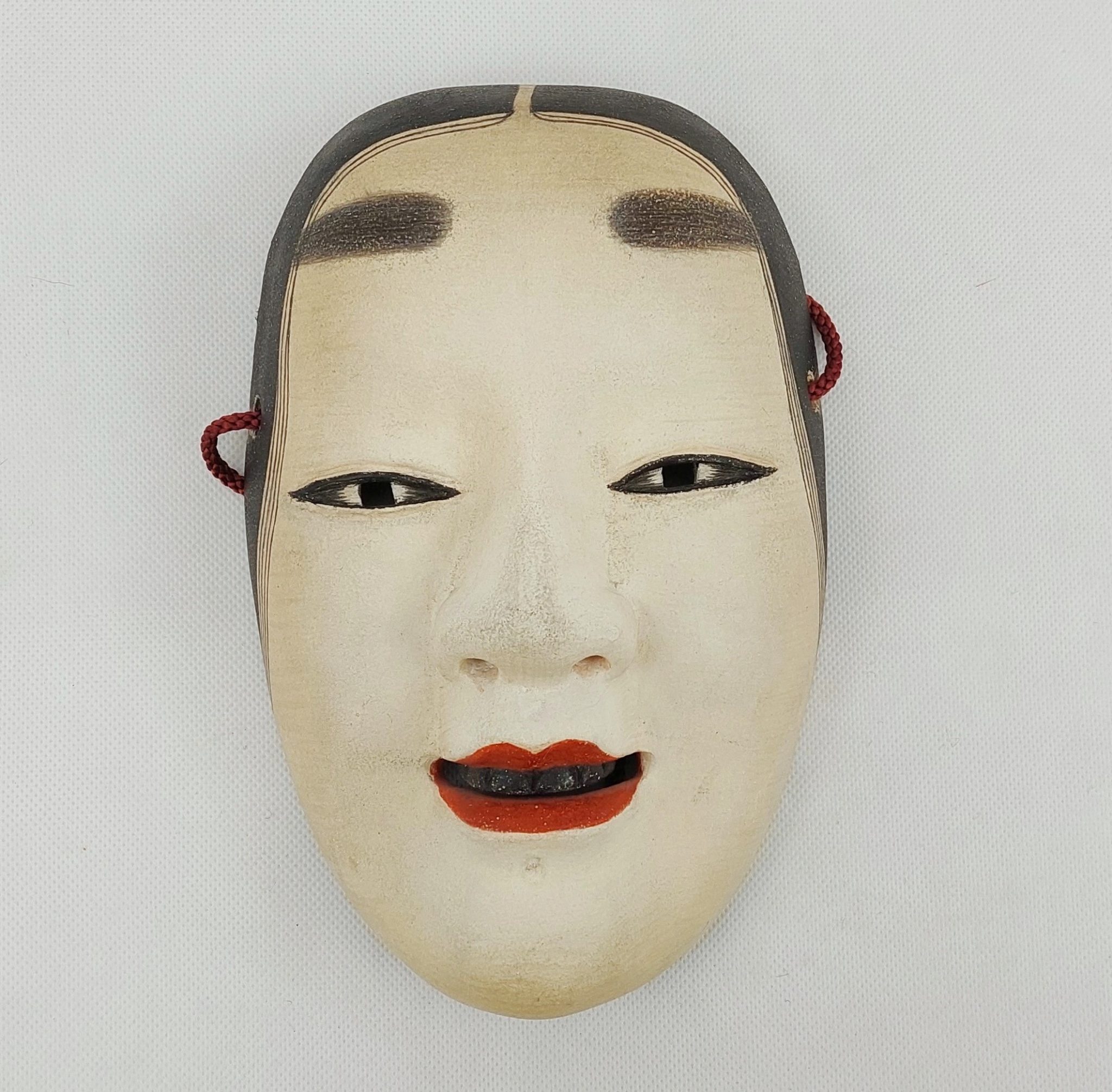 Hand Carved Wooden Japanese Noh Mask - Sally Antiques