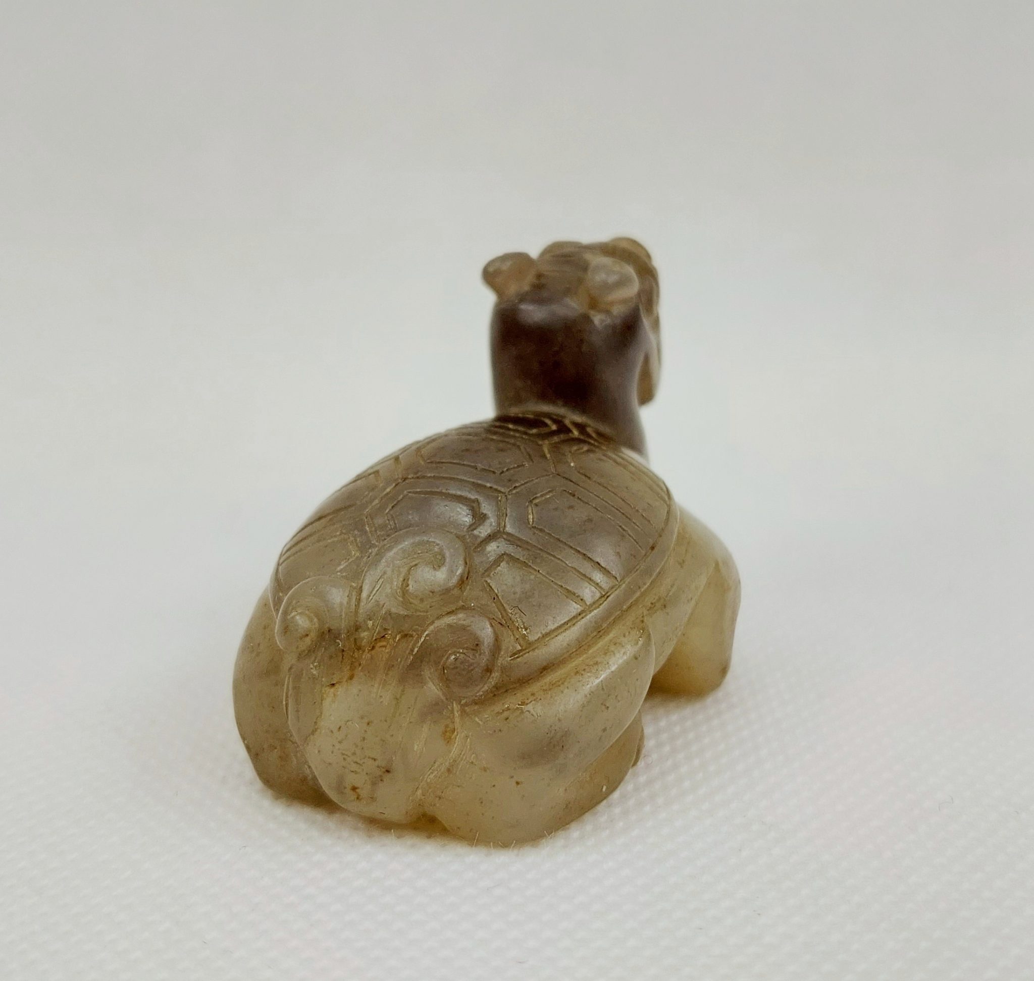 Chinese Qing Dynasty Nephrite Jade Tortoise With Dragon Head - Sally ...