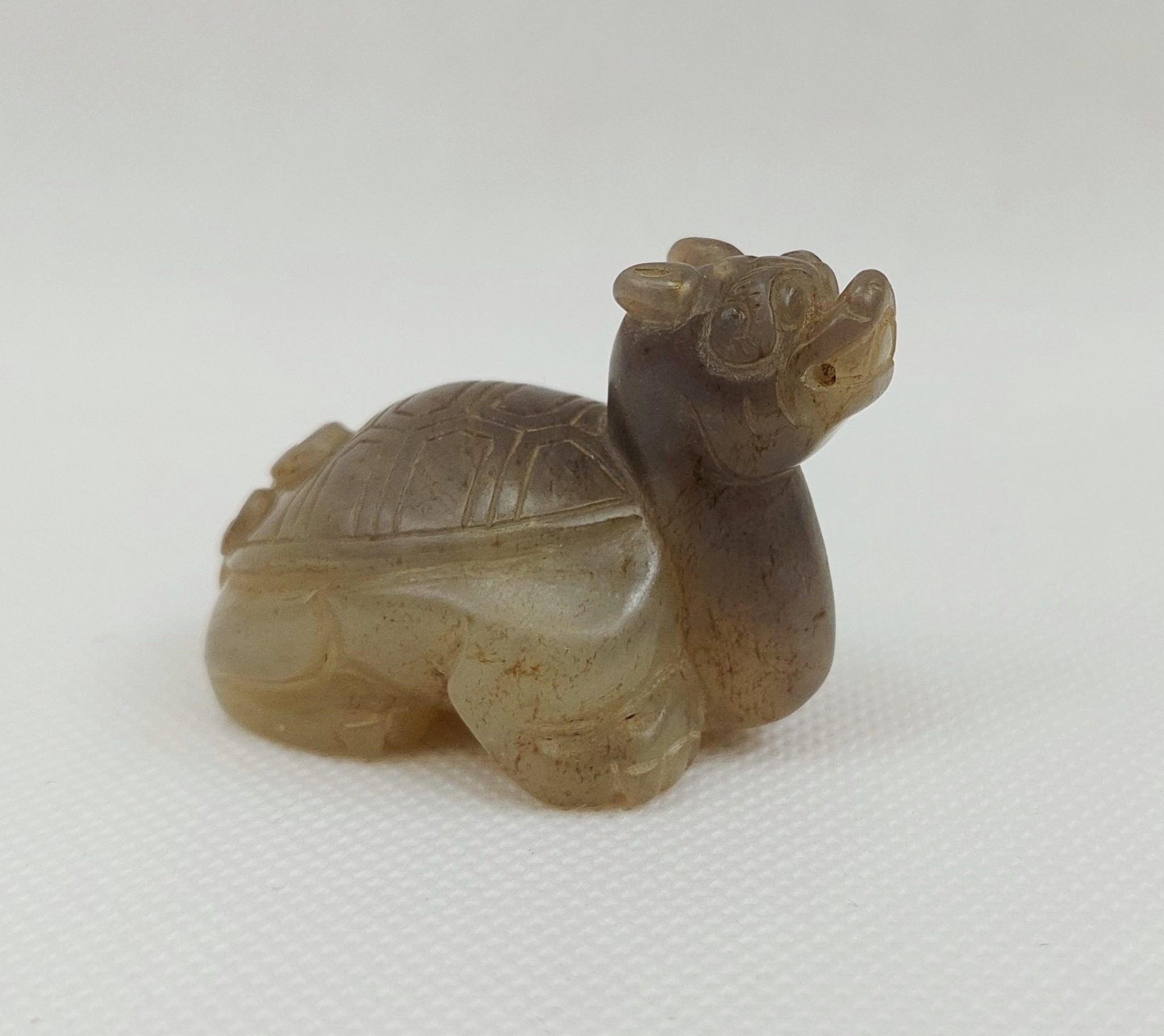 Chinese Qing Dynasty Nephrite Jade Tortoise With Dragon Head - Sally ...