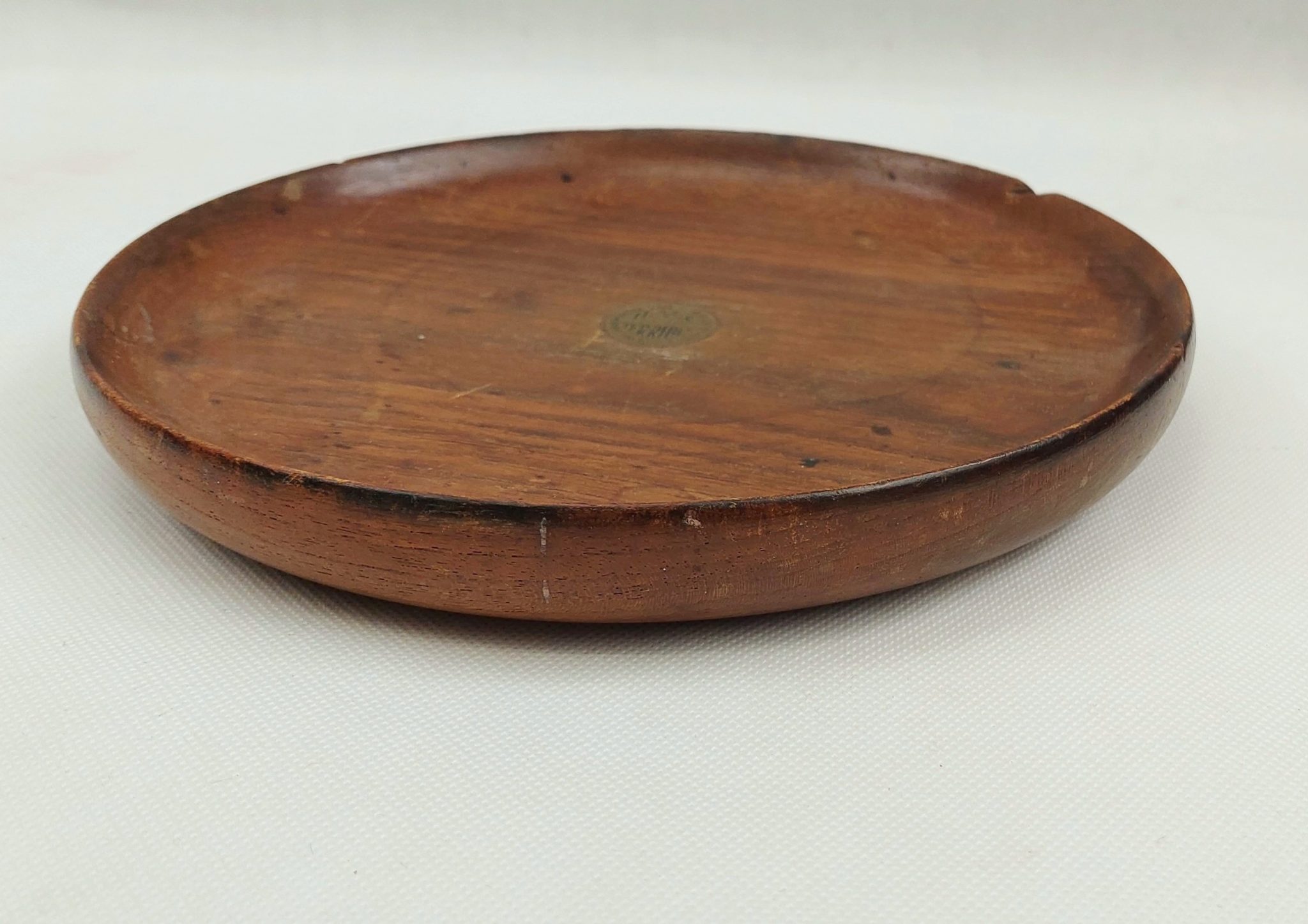 HMS Terrible Teak Treen Bowl Relieved Ladysmith - Sally Antiques