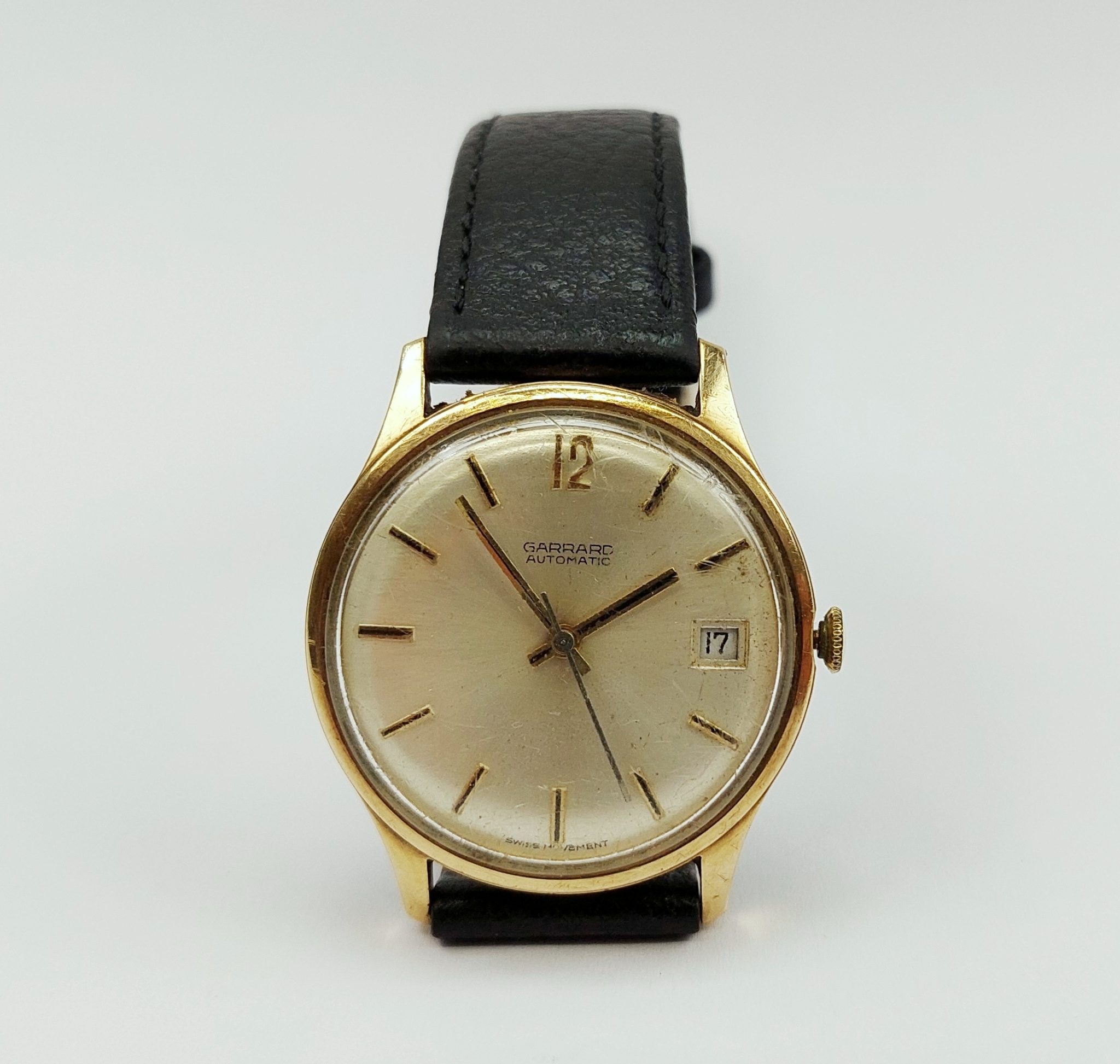 9ct Gold Garrard Automatic Wristwatch c1974 - Sally Antiques