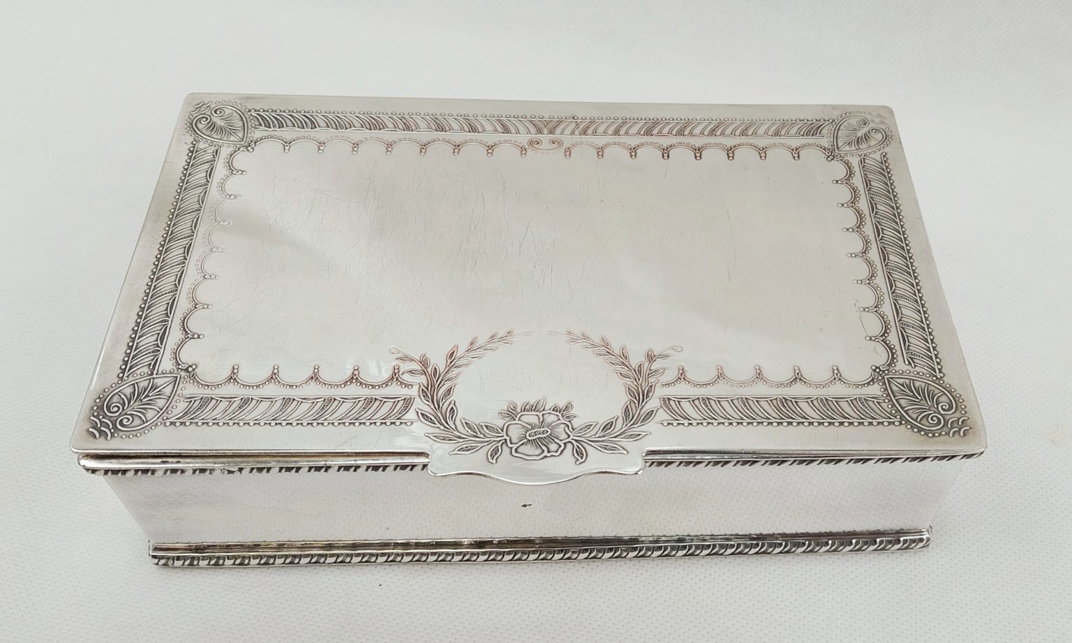 Silver Plate Cigarette Tin - Sally Antiques