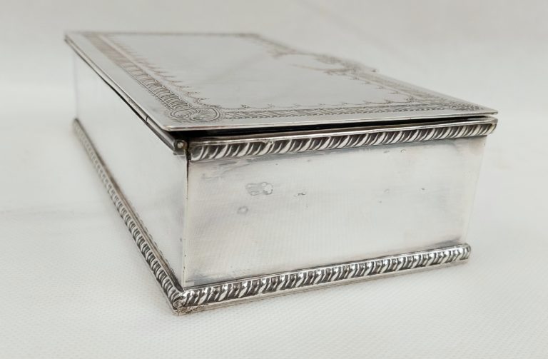 Silver Plate Cigarette Tin - Sally Antiques