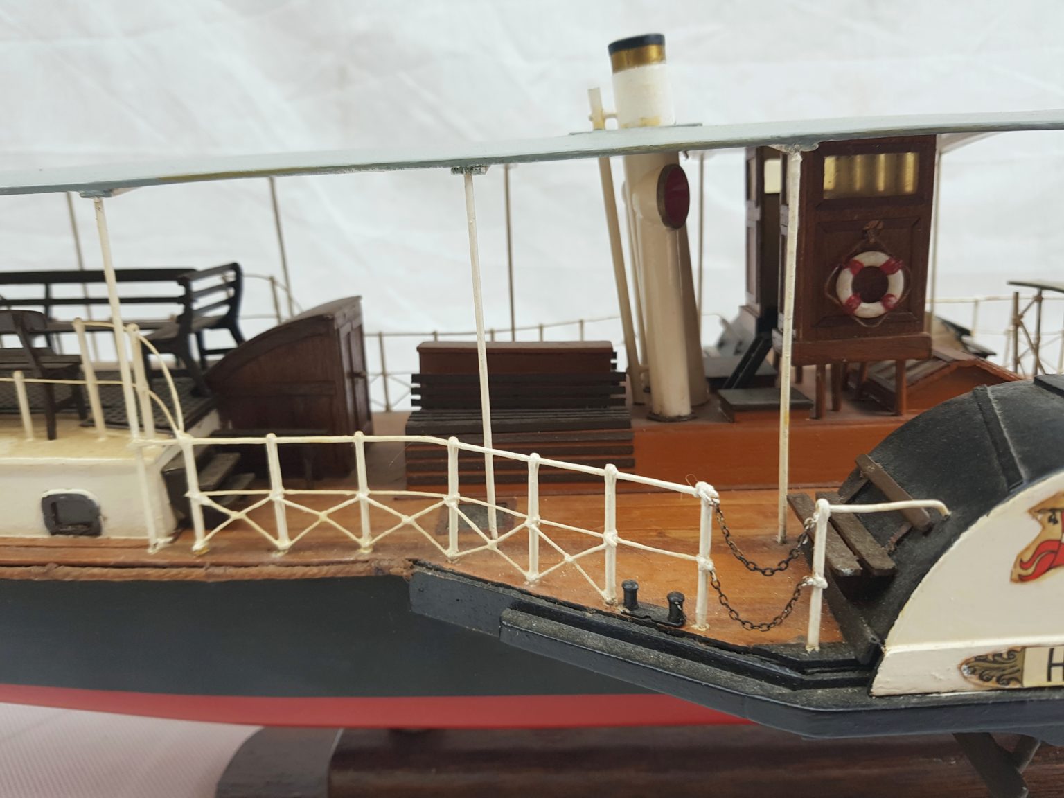 Scratch Built Model Of Paddle Steamer SS Hjejlen - Sally Antiques