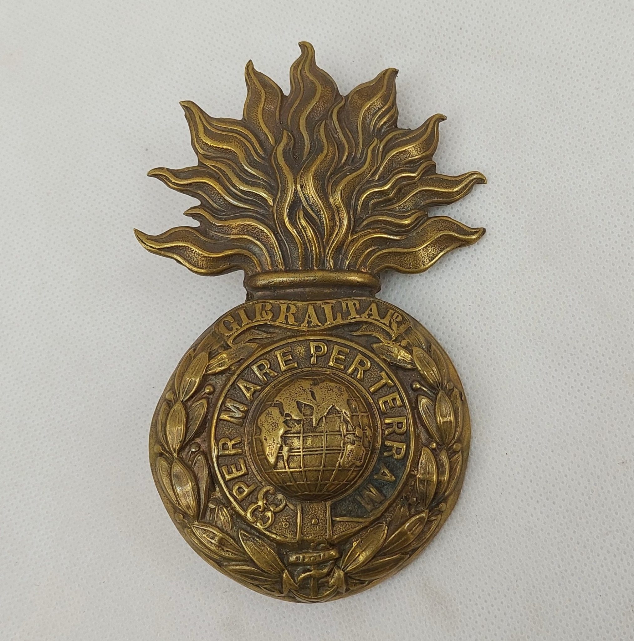 Victorian Royal Marines Light Infantry Helmet Plate - Sally Antiques