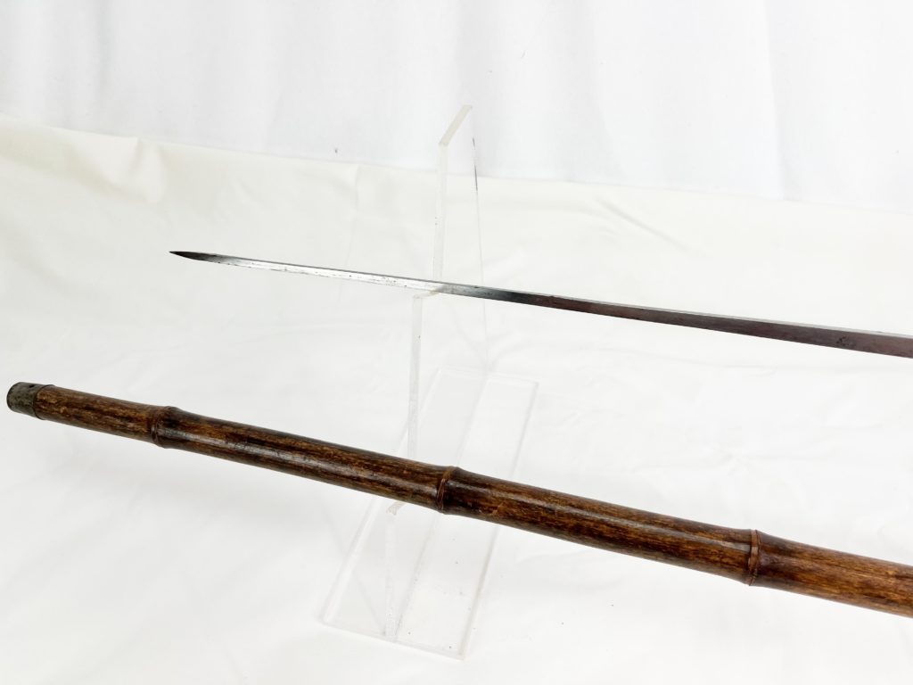 English Brevete Bamboo Sword Cane - Sally Antiques