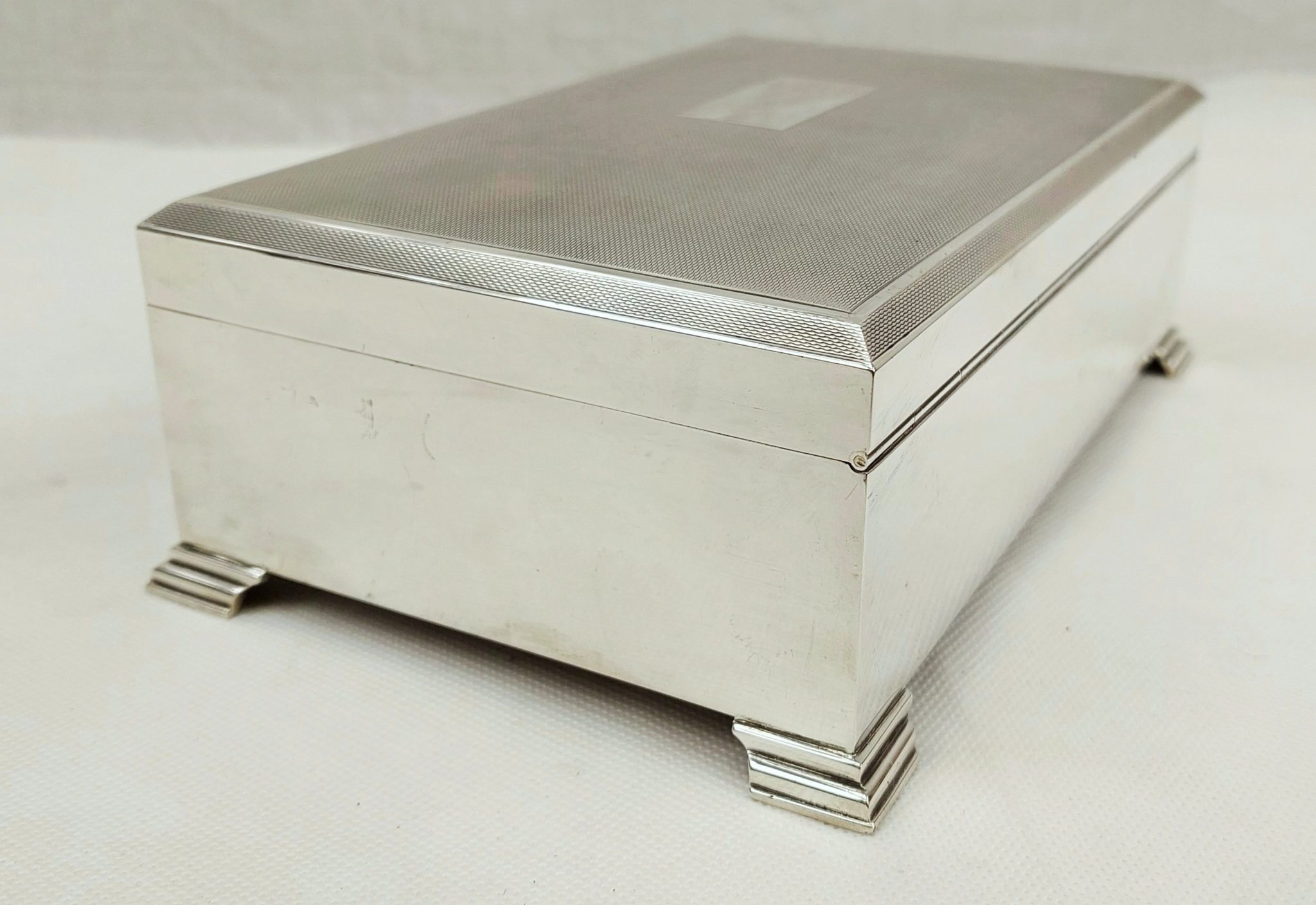 Large Sterling Silver Cigarette Box – Birmingham 1969 - Sally Antiques