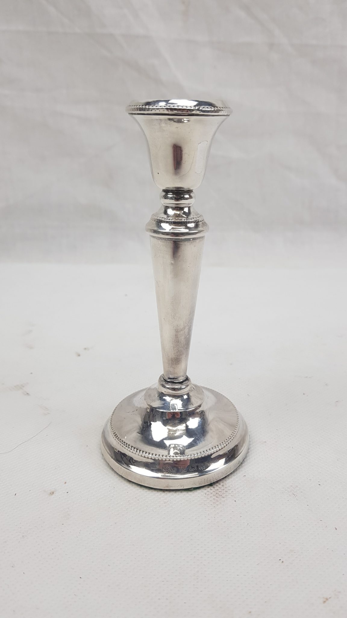 Sterling Silver Candlestick By Marson & Jones Birmingham 1931 - Sally 