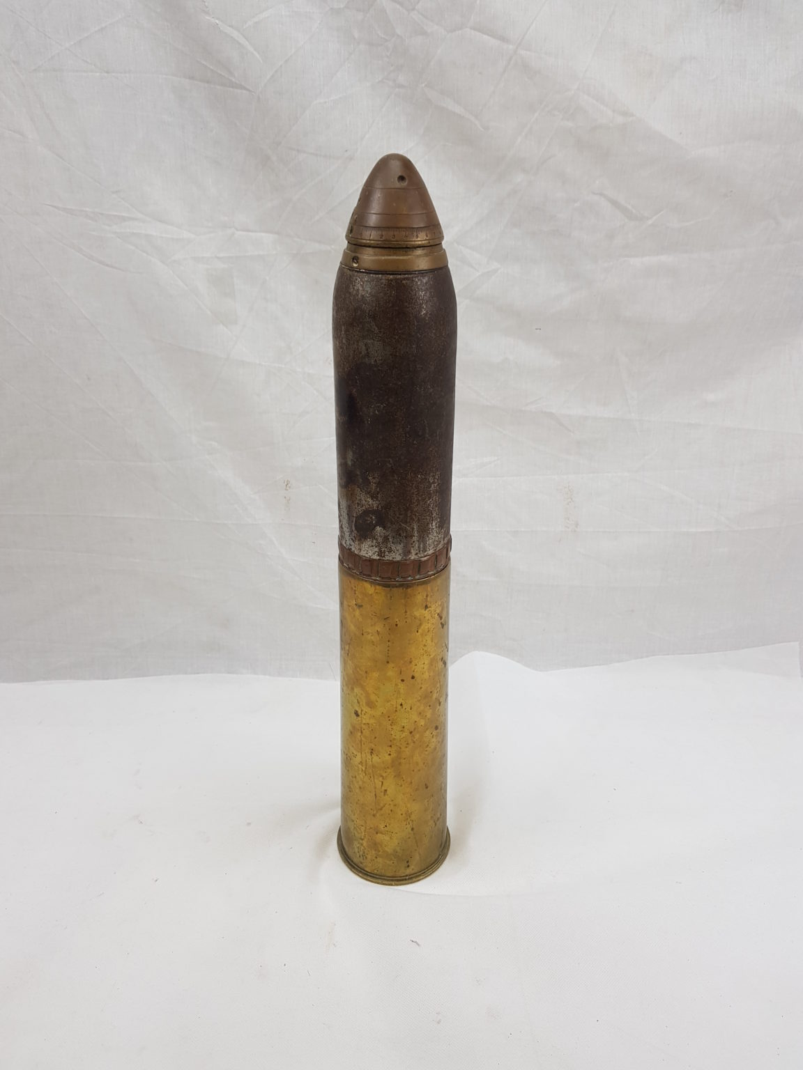 WW1 18 Pounder Complete Inert Shell #2 - Sally Antiques