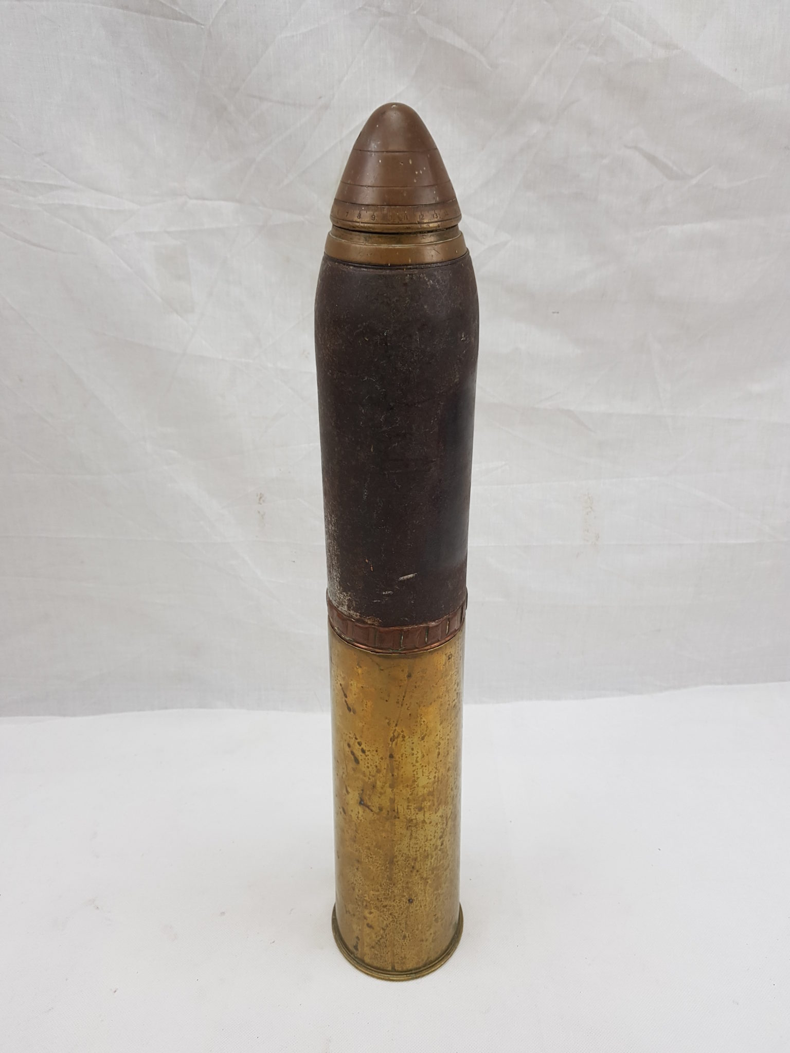 WW1 18 Pounder Complete Inert Shell #2 - Sally Antiques