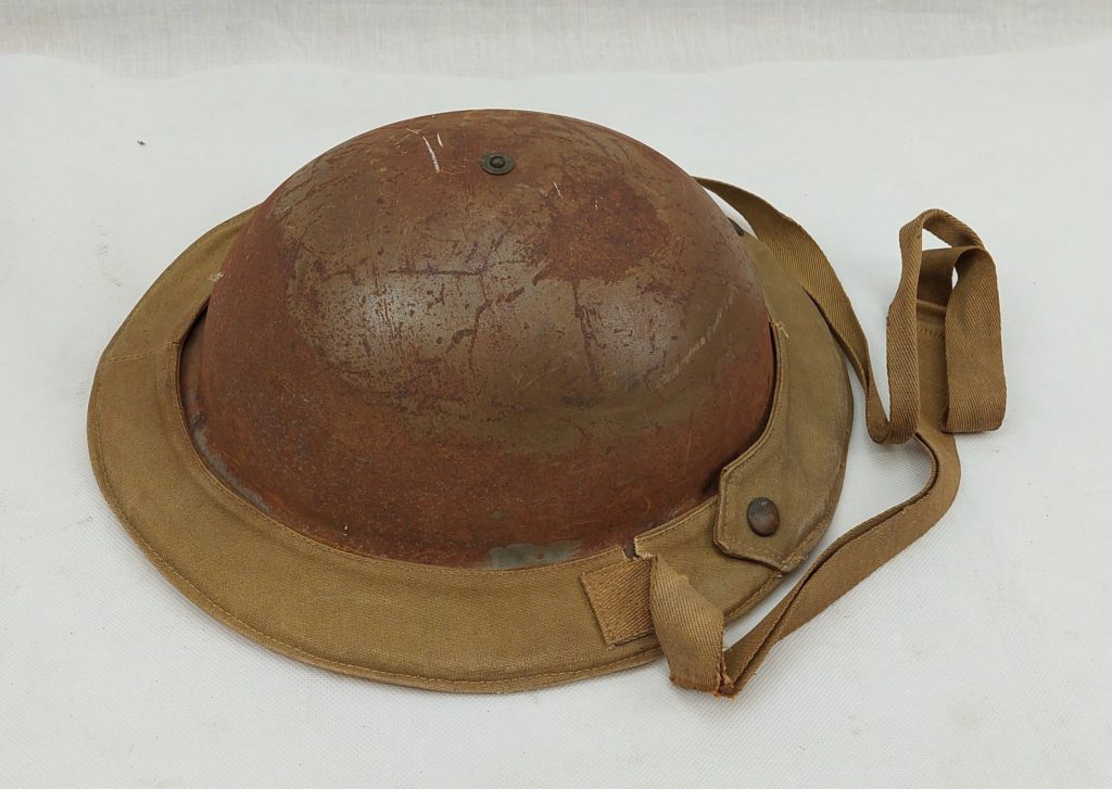 WW2 Brodie Helmet With Liner Chinstrap And Carrier Sally Antiques