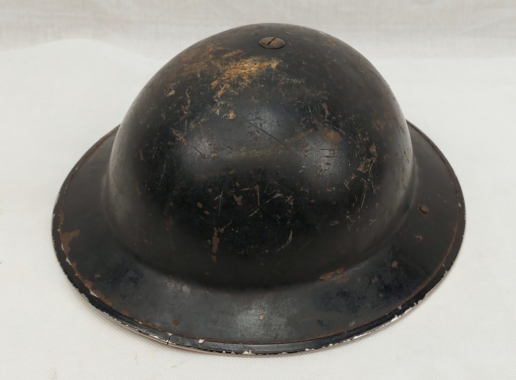 WW2 Brodie Helmet With Liner And Chinstrap - Sally Antiques