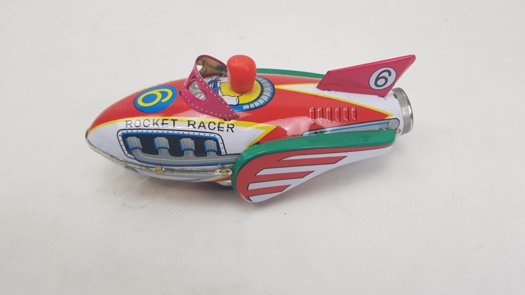 Space Toys - Fusée à Friction & Etincelante En Tôle - Space Rocket  Tin En Tole Space Rocket Tin Treasures A30552