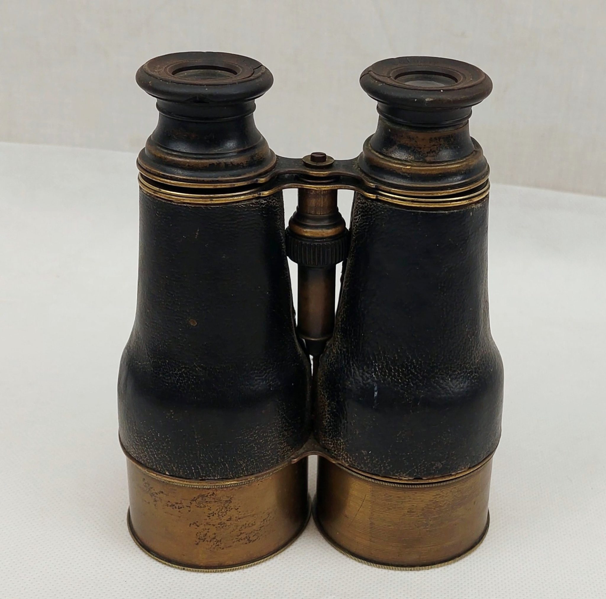 C.W. Dixey Brass & Leather Binoculars circa 19thC - Sally Antiques
