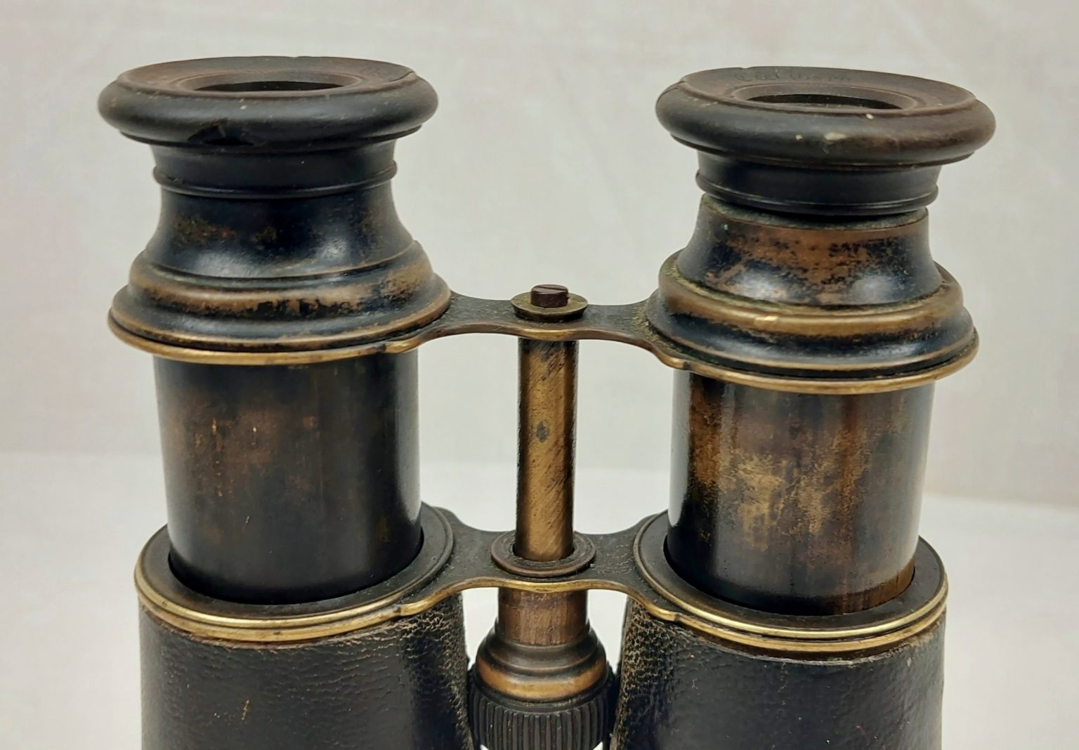 C.W. Dixey Brass & Leather Binoculars circa 19thC - Sally Antiques