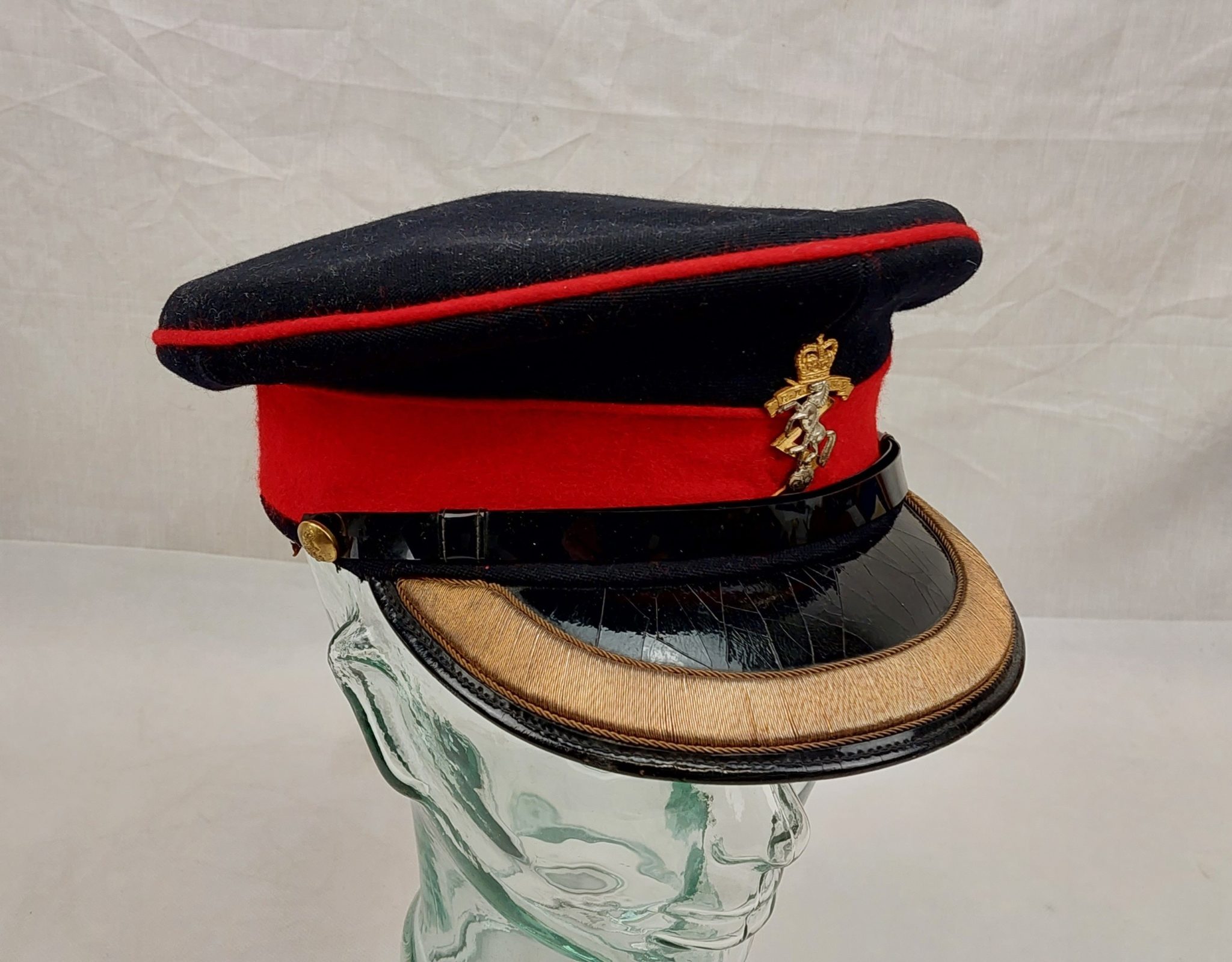 Post WW2 Queens Crown REME Brigadiers Dress Peaked Cap - Sally Antiques