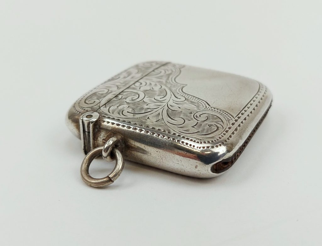 Birmingham Silver 1910 Vesta Case - Sally Antiques