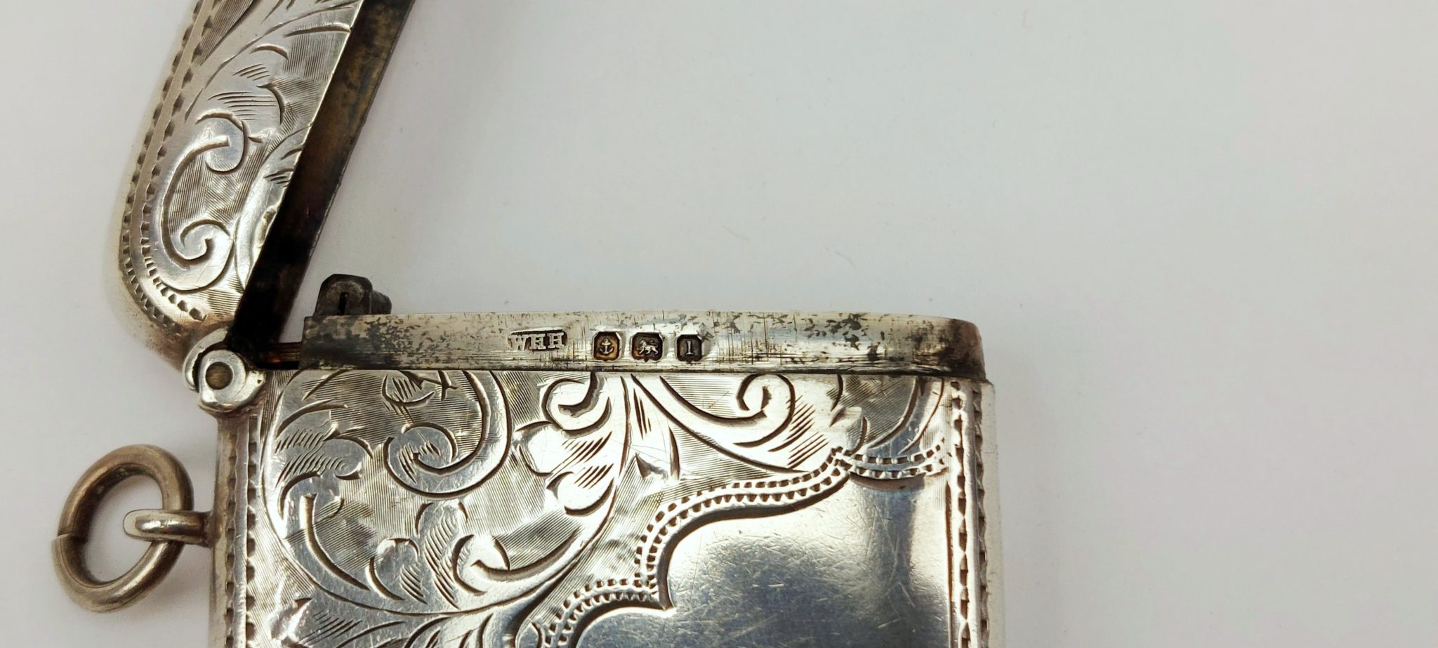 Birmingham Silver 1910 Vesta Case - Sally Antiques