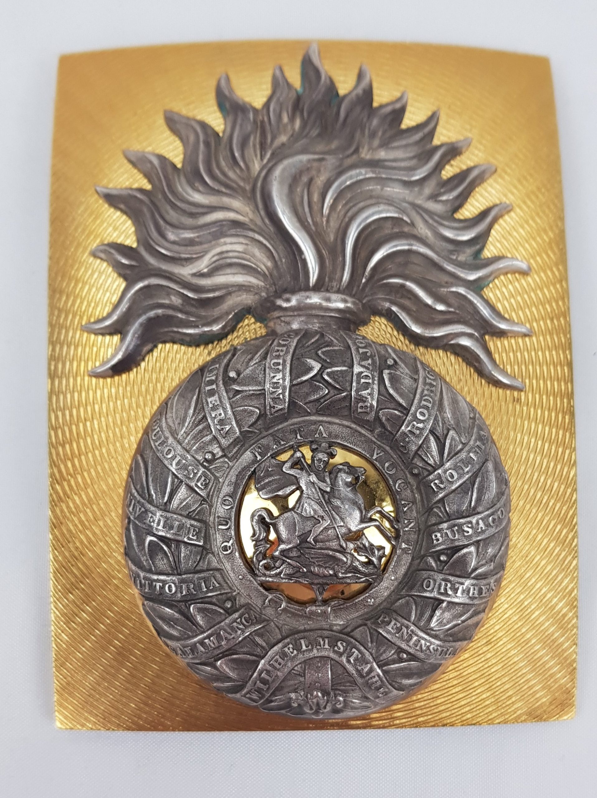 British 1840-1855 11th Regiment of Foot Cross Belt Plate