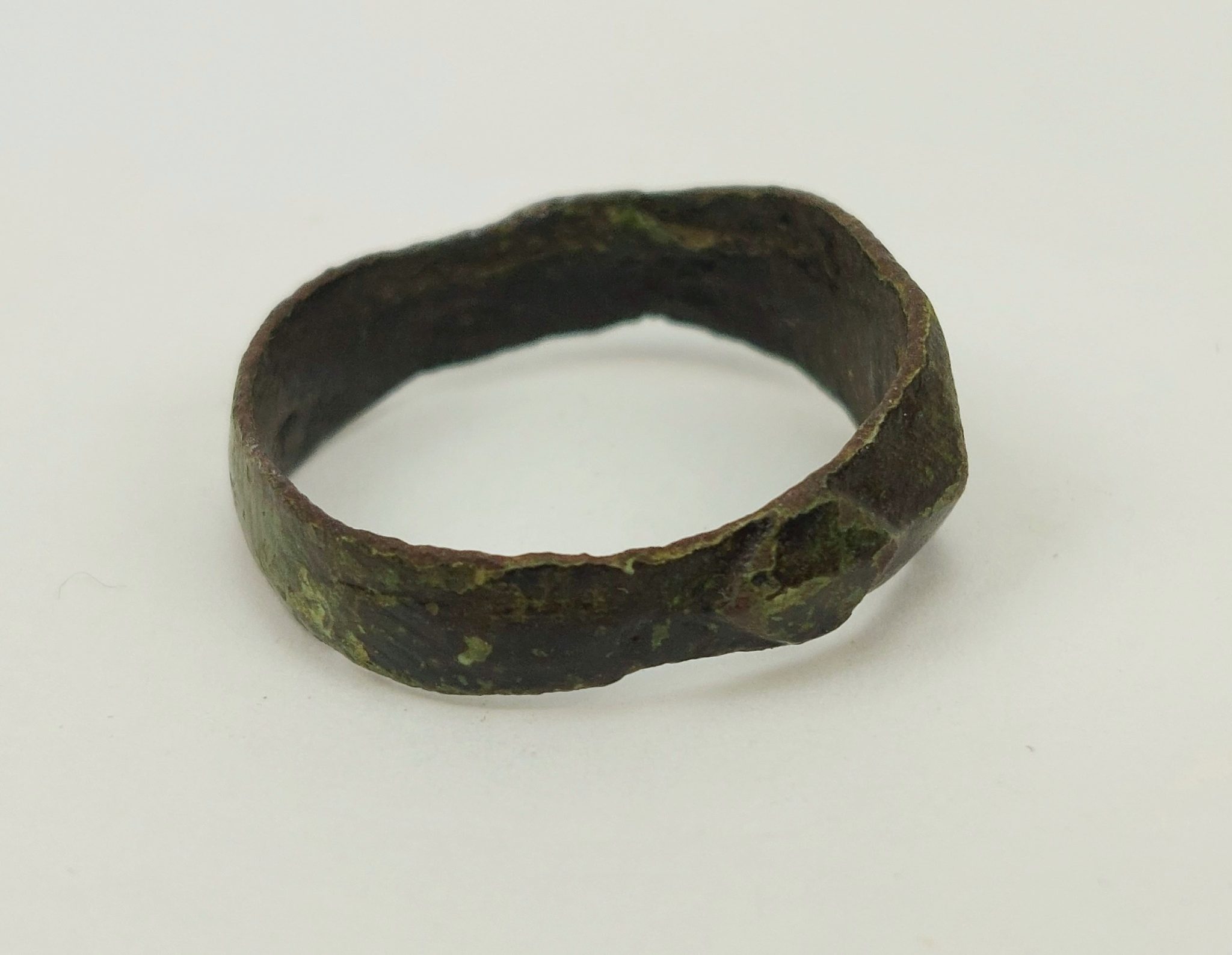 Engraved Medieval Bronze Ring #2 - Sally Antiques