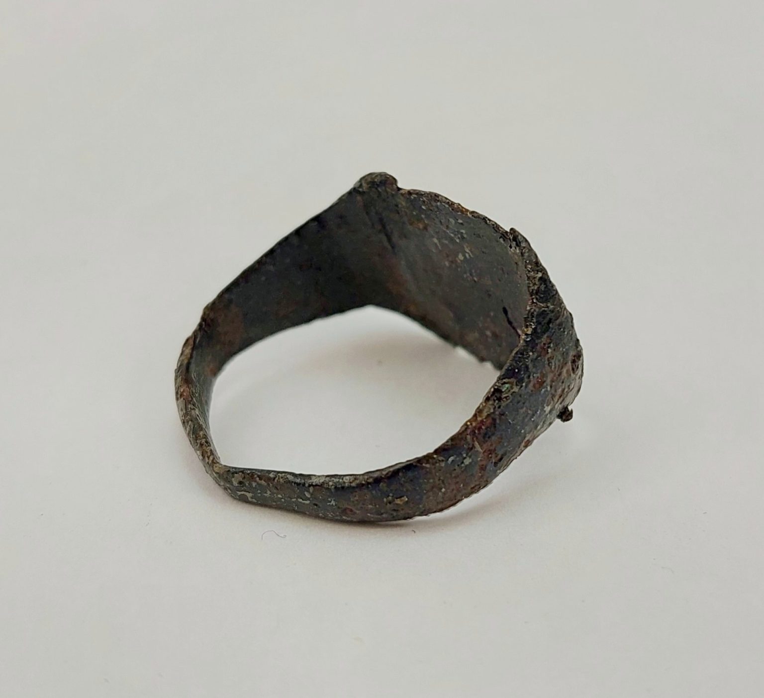 Engraved Medieval Bronze Ring #3 - Sally Antiques