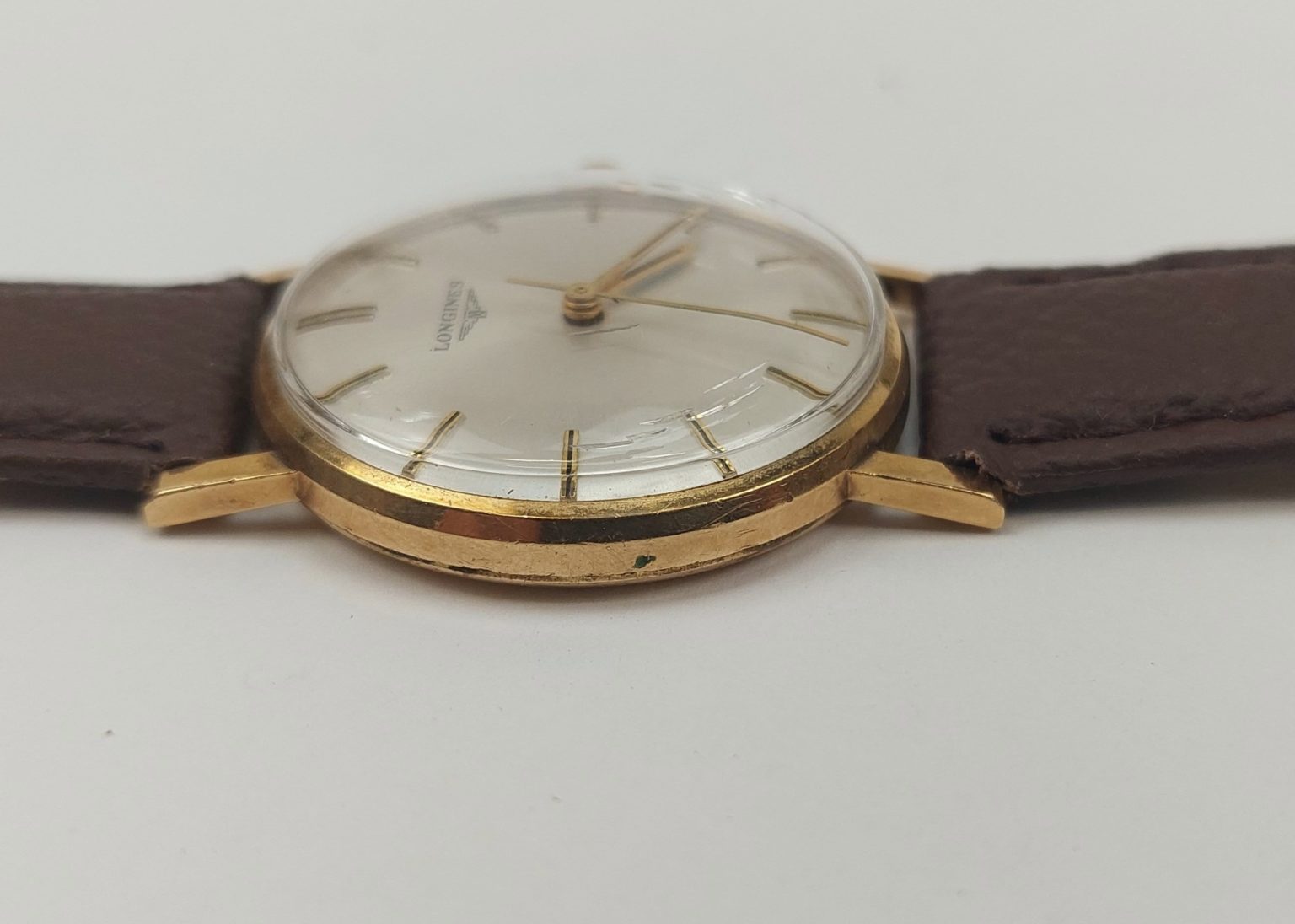 Gents 9 Ct Gold Longines Manual Wind Watch - Sally Antiques