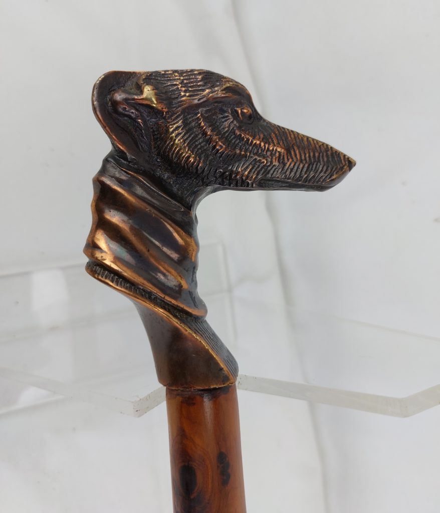 Original One Of A Kind Walking Stick With Greyhound Handle Sally