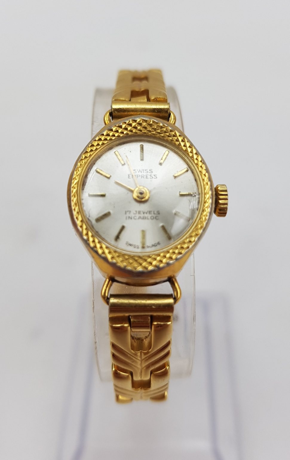 Vintage Ladies Gold Plated Swiss Empress 17 Jewel Manual Wind Ladies ...