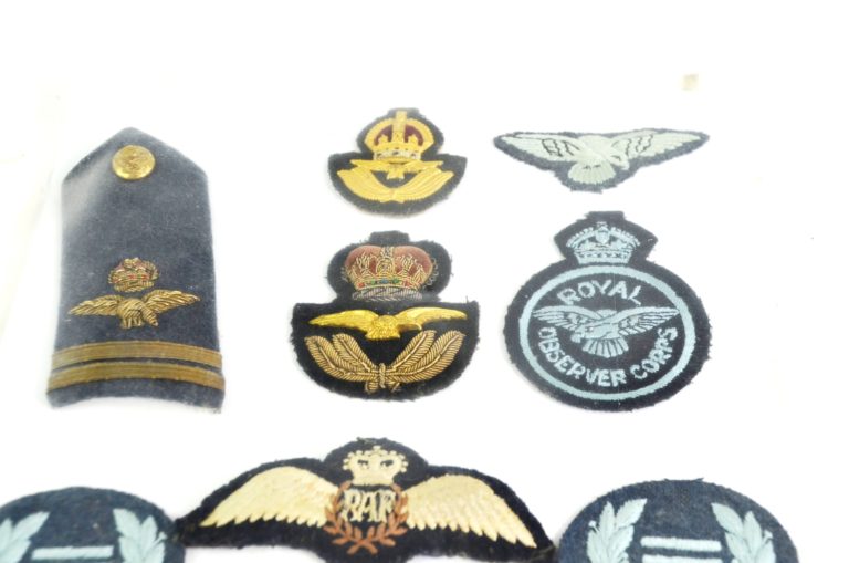 Assortment of WW2 Era RAF Badges and Insignia - Sally Antiques