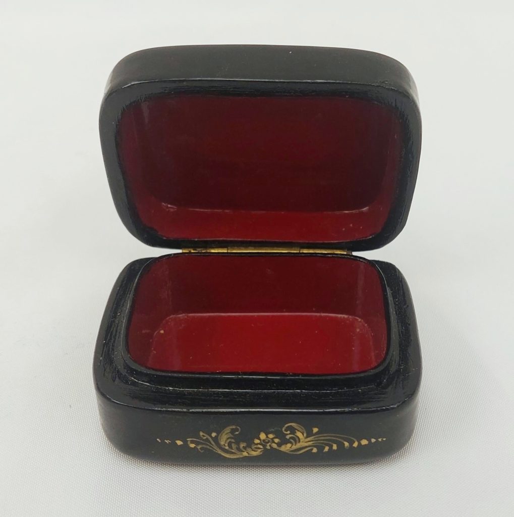 MSTERA 1940S RUSSIAN Laquer box Encrier fait main auteur oeuvre Palekh