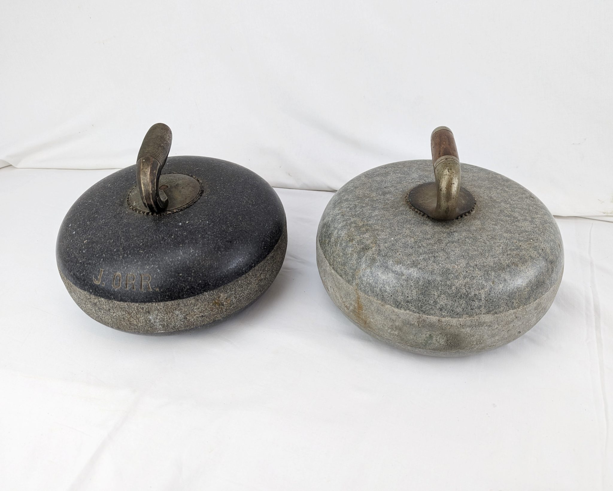 Pair of Antique Granite Curling Stones - Sally Antiques