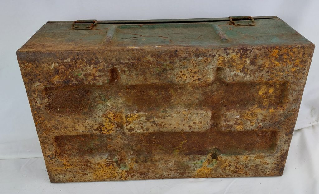 WW2 Metal Ammunition Box, dated 1943 - Sally Antiques