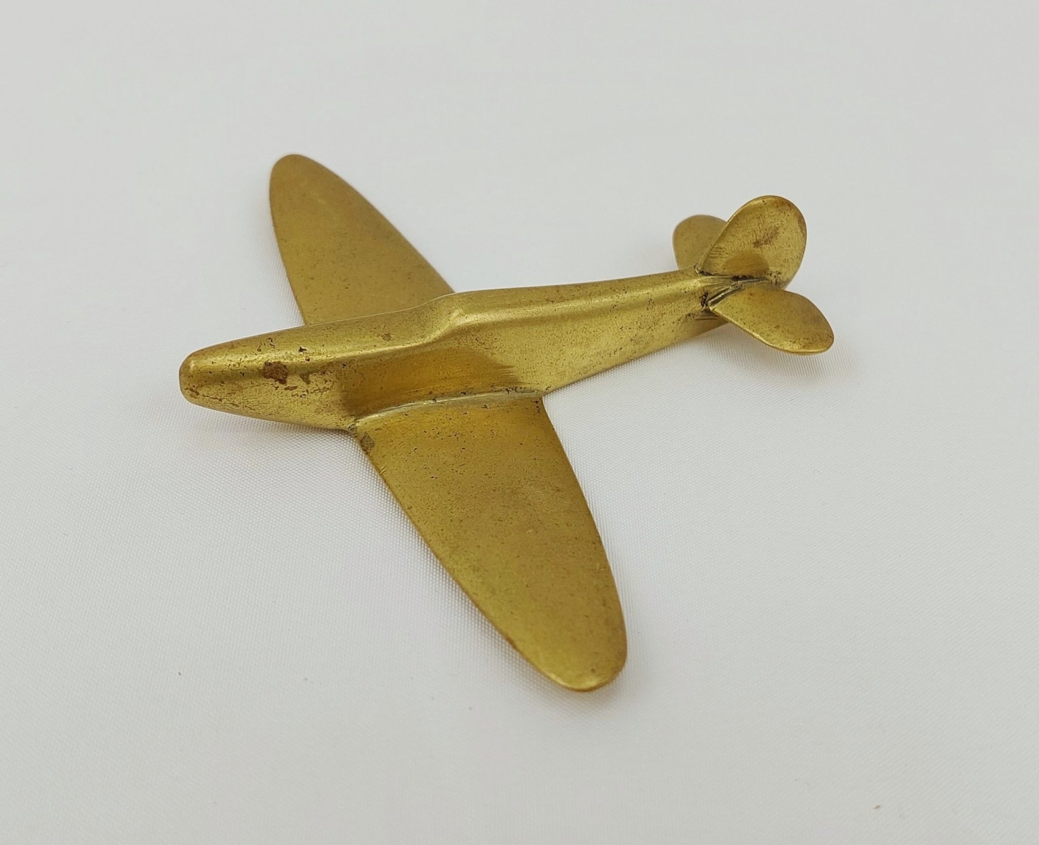 WW2 Trench Art Brass Model Of An RAF Supermarine Spitfire Fighter ...