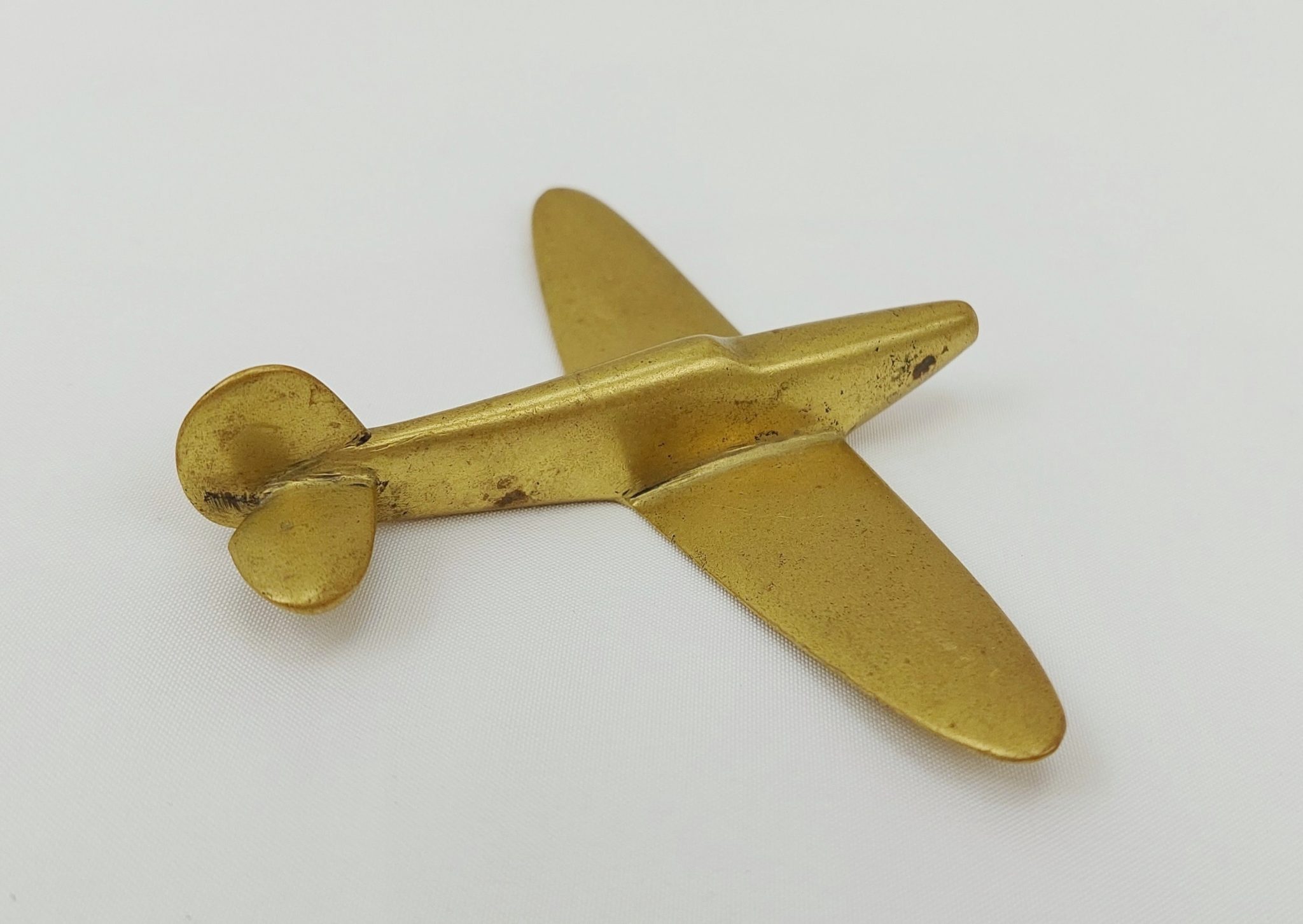 WW2 Trench Art Brass Model Of An RAF Supermarine Spitfire Fighter ...