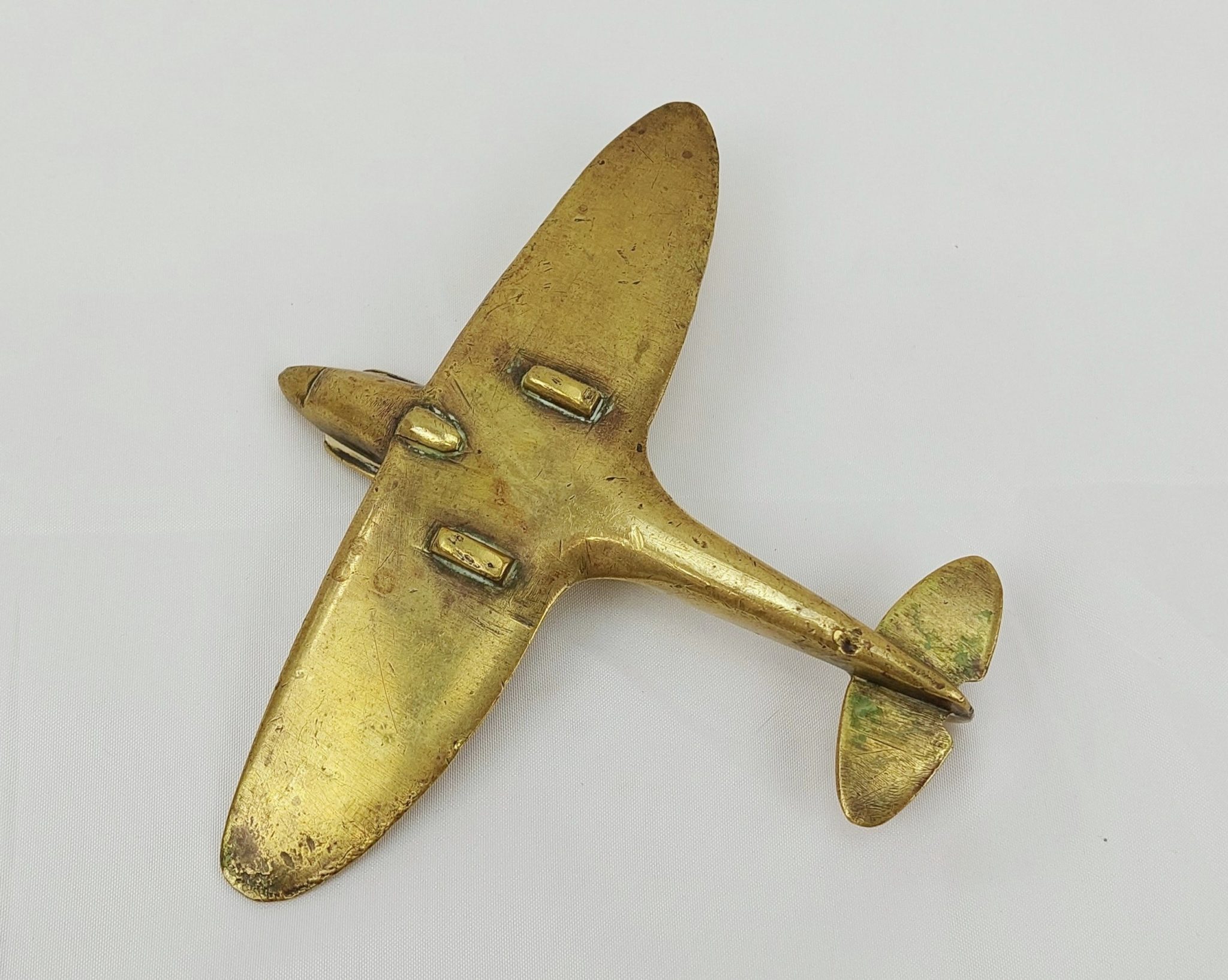 WW2 Trench Art Brass Model Of An RAF Supermarine Spitfire Fighter ...