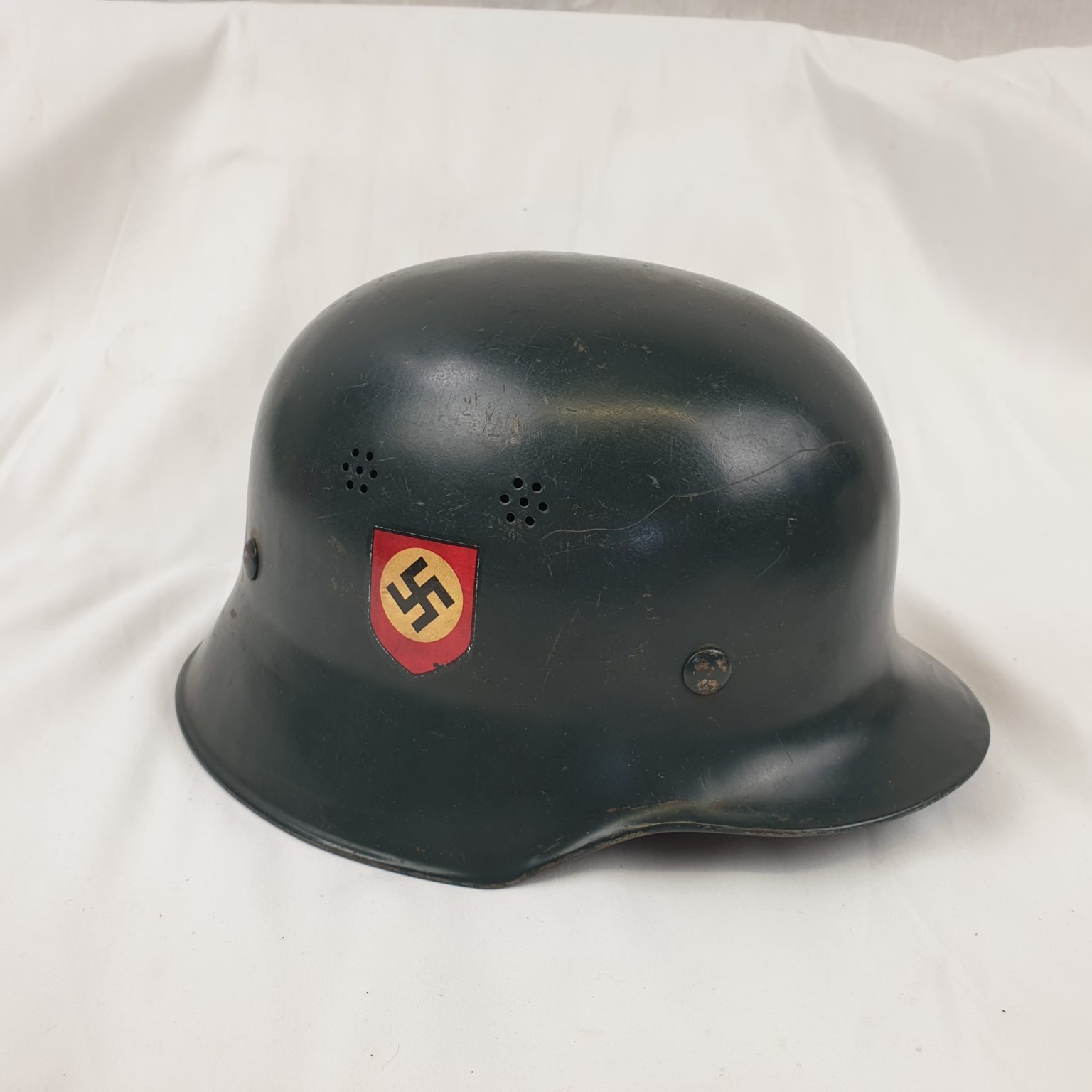 WW2 Era German M34 Double Decal Nazi Police - Ordnungspolizei - Helmet ...