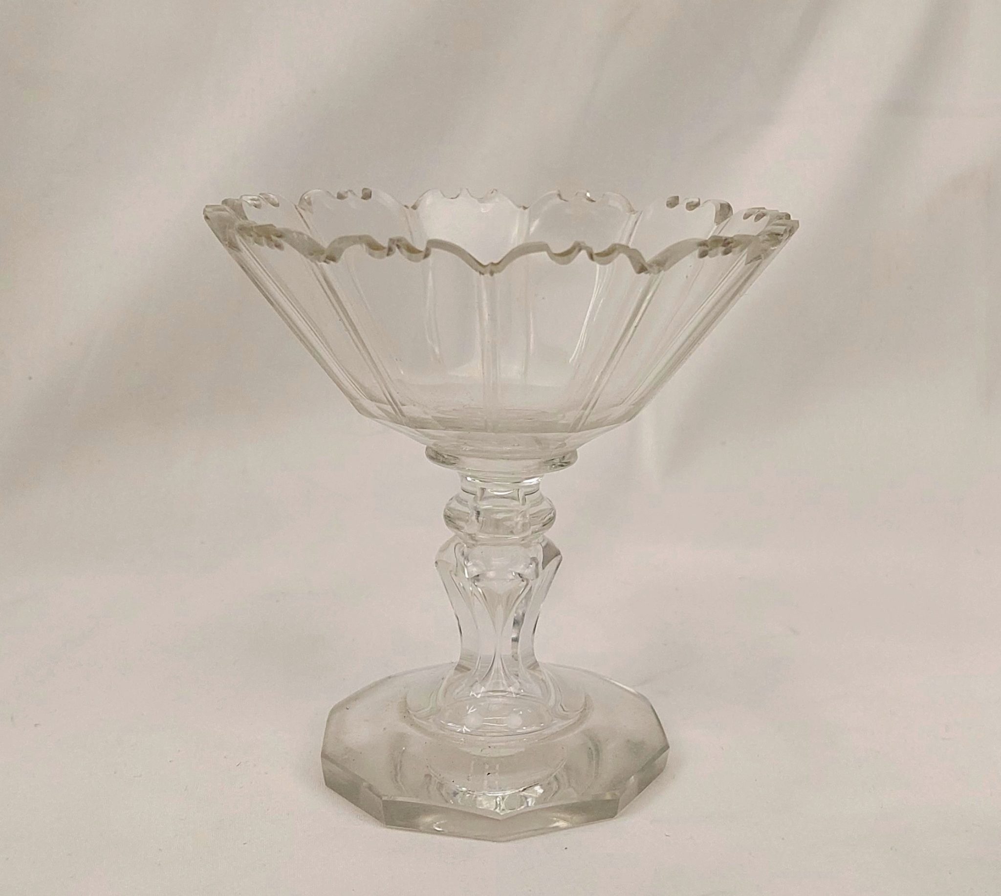 c1820 Clear Glass Dessert Dish - Sally Antiques