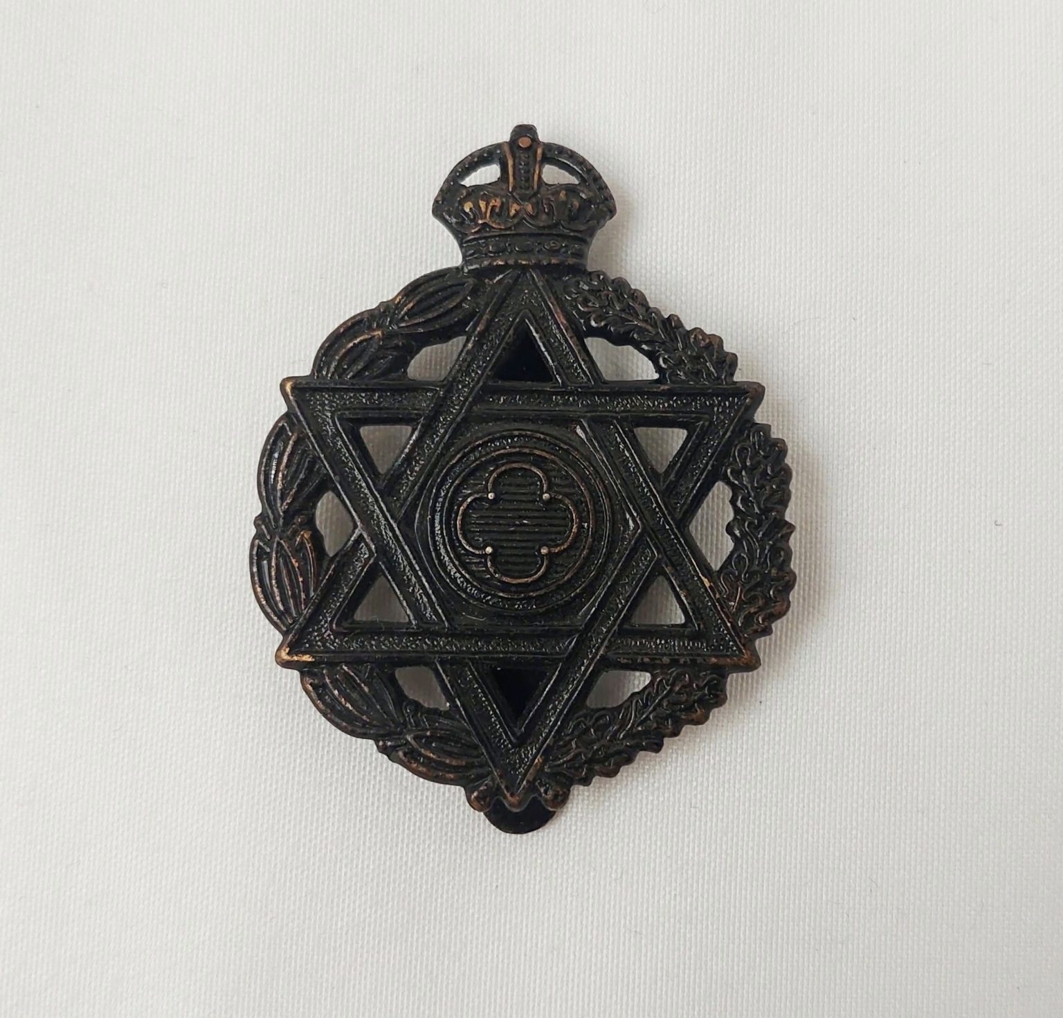 WW2 Jewish Royal Army Chaplains Department Cap Badge - Sally Antiques