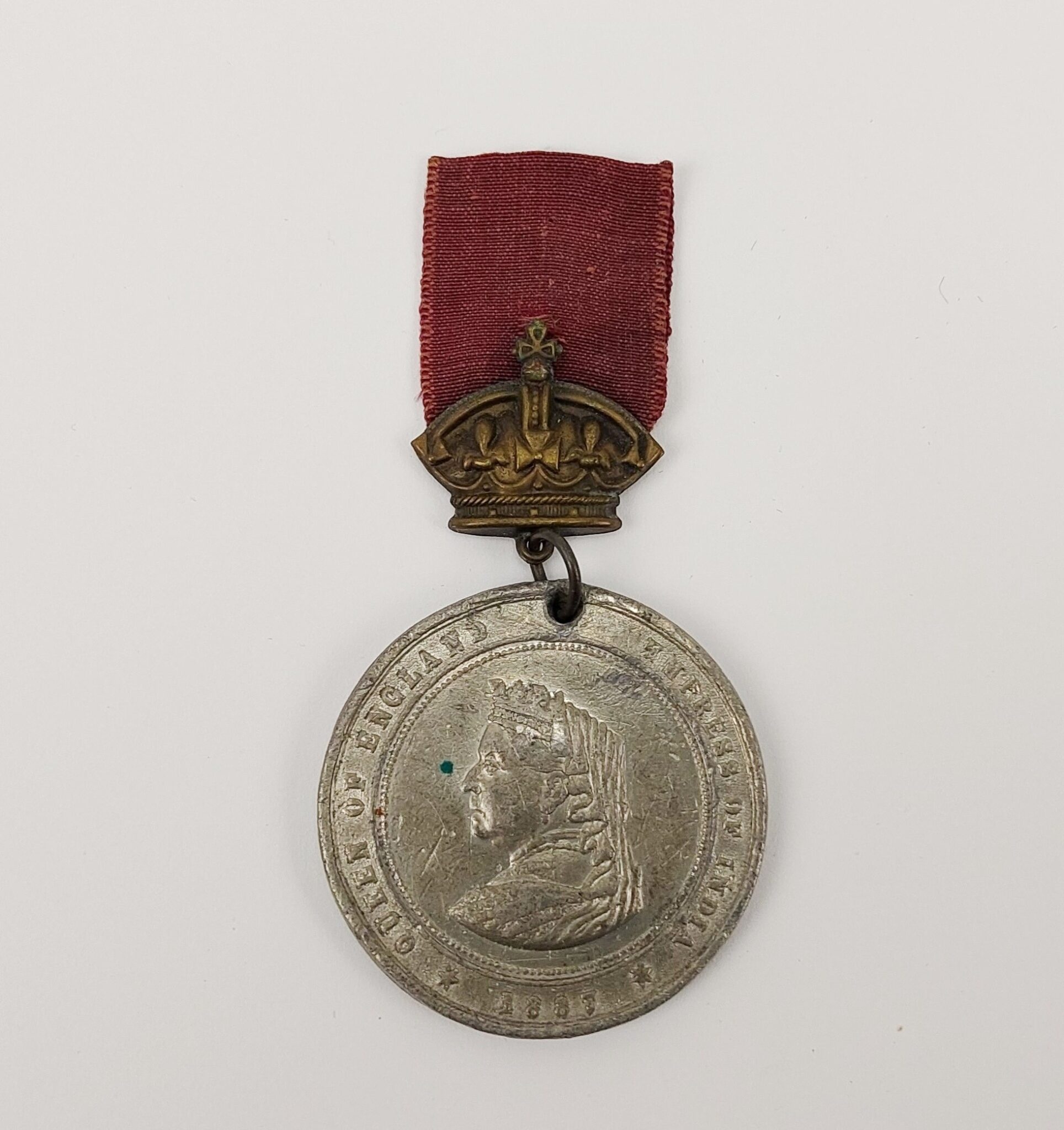 Queens Victorias Golden Jubilee Medal #1 - Sally Antiques