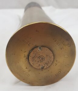 British WW1 18 Pounder Complete Inert Shell #1 - Sally Antiques